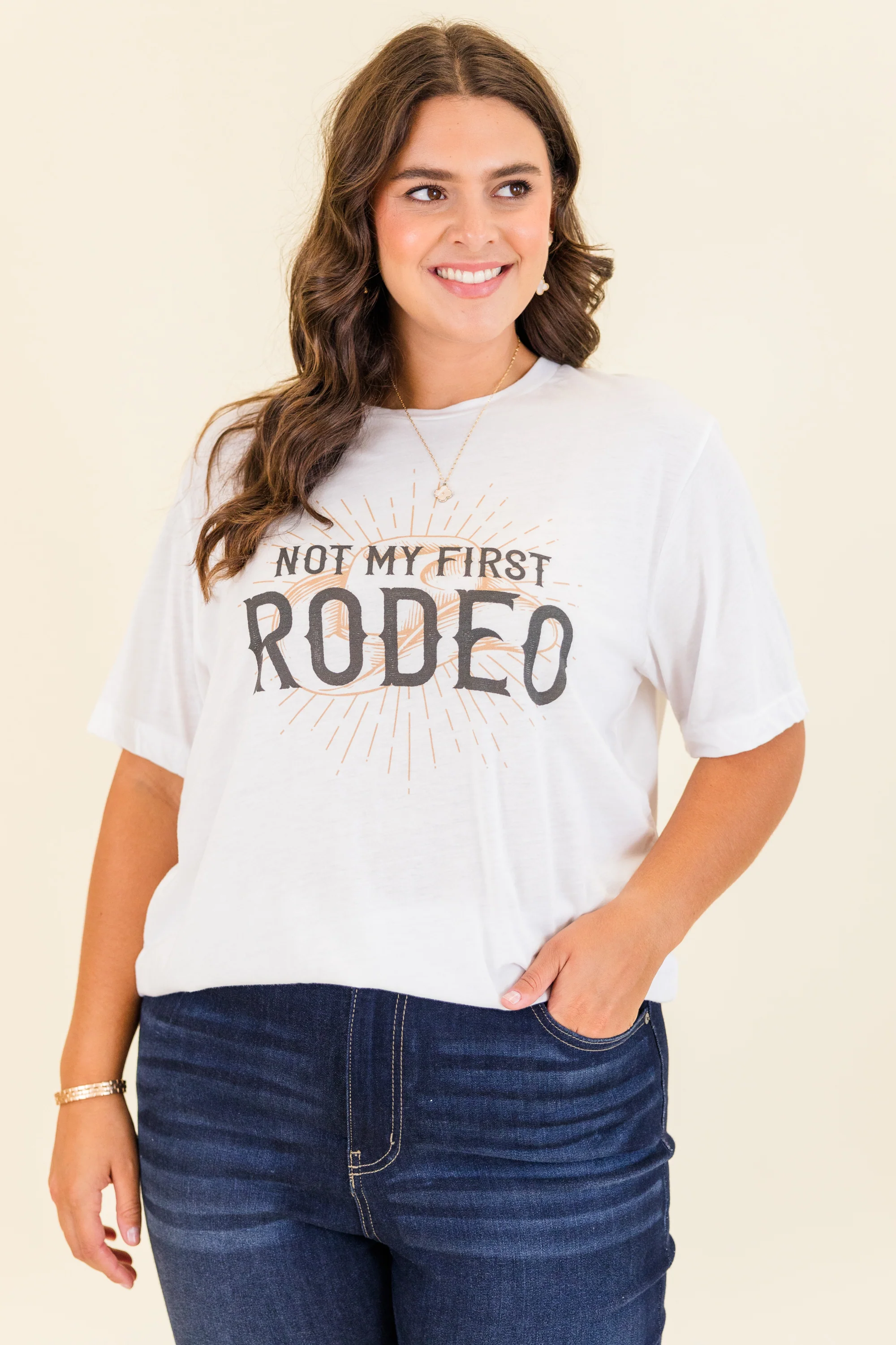 Not My First Rodeo Tee, Solid White Triblend - Giverhouse
