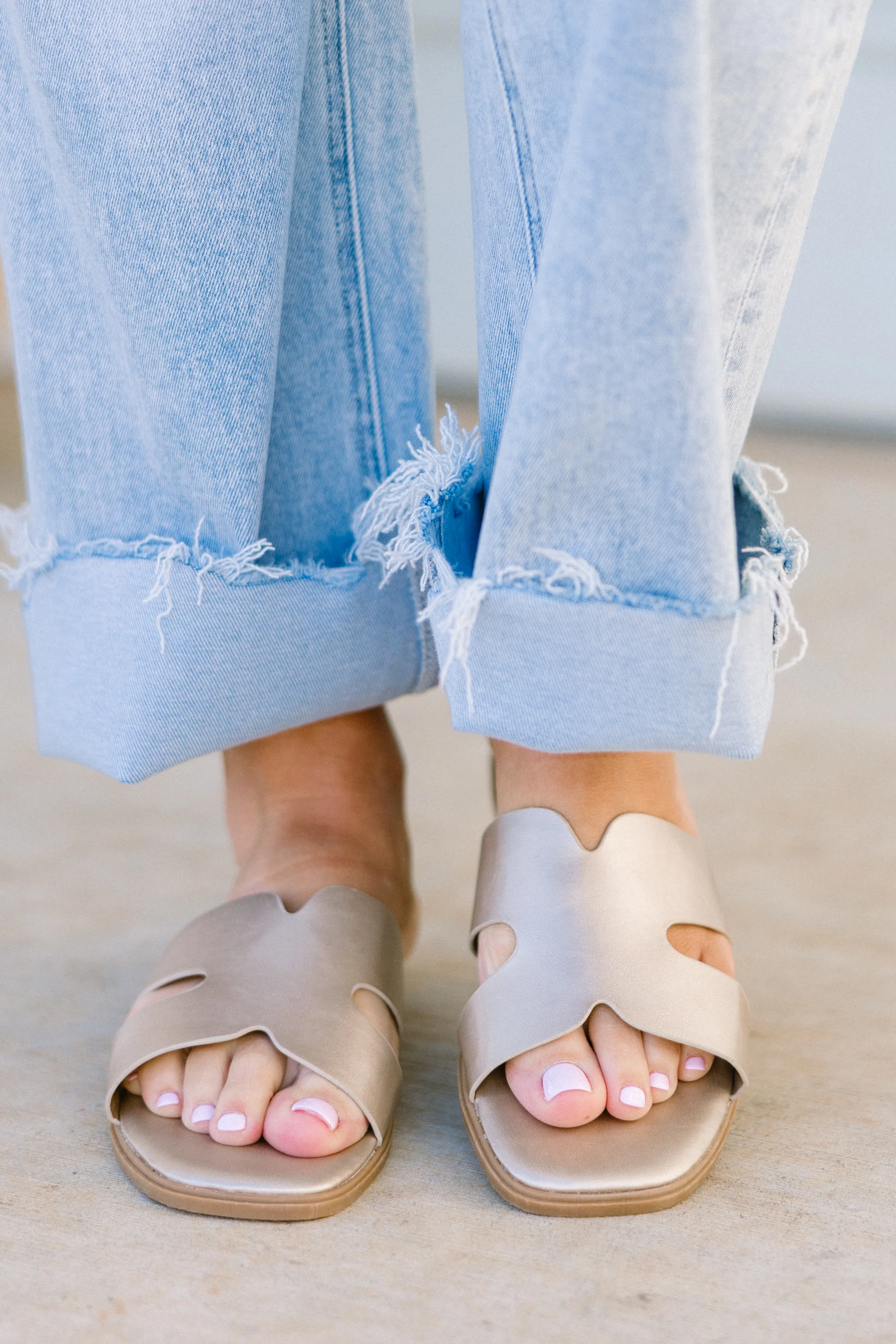 Palm Shores Sandals, Gold - Giverhouse