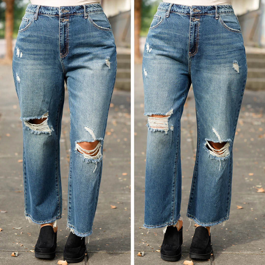 Laughter Is The Best Medicine Jeans, Dark Wash - Giverhouse