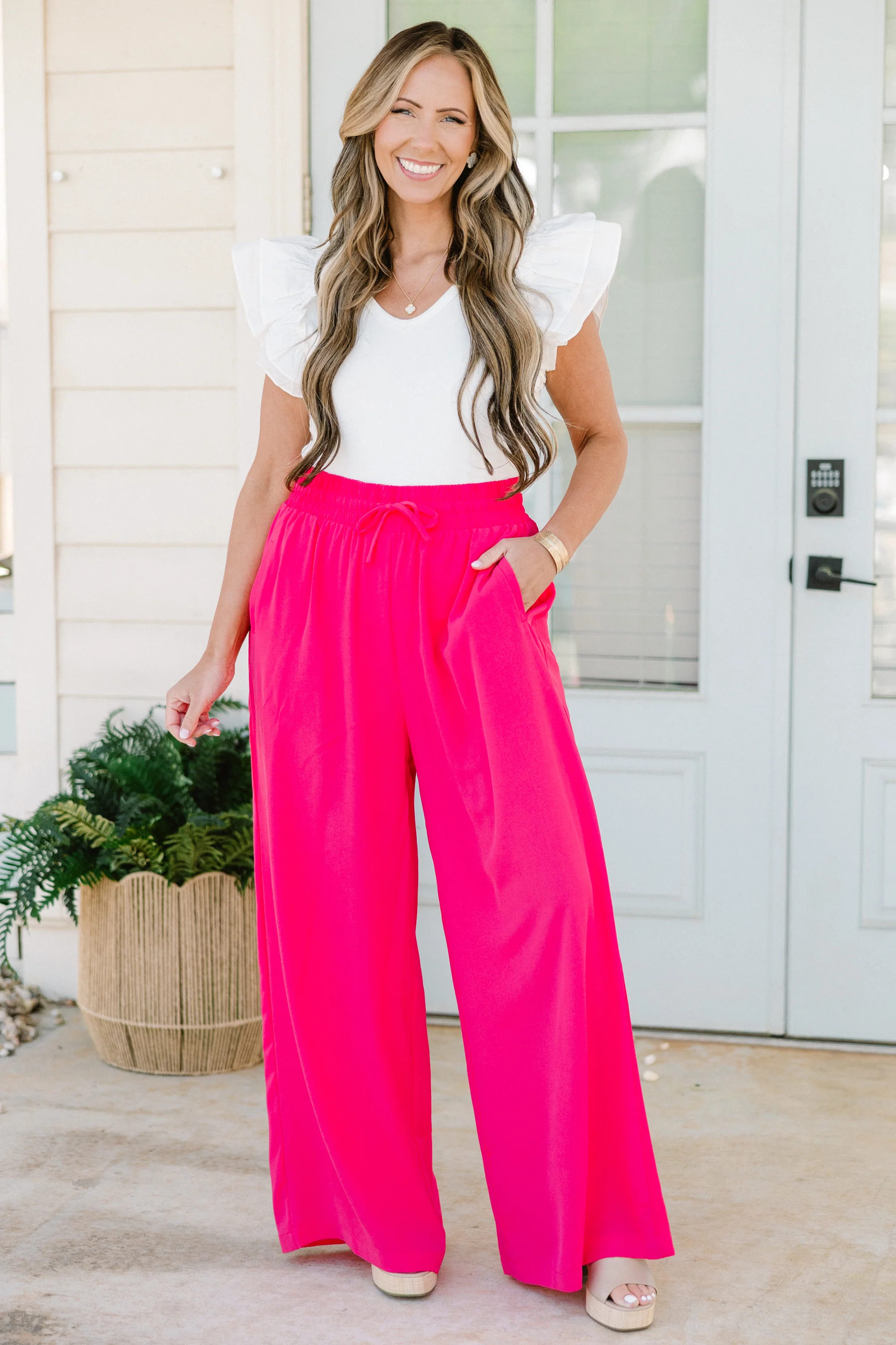 Can't Sit Still Pants, Hot Pink - Giverhouse