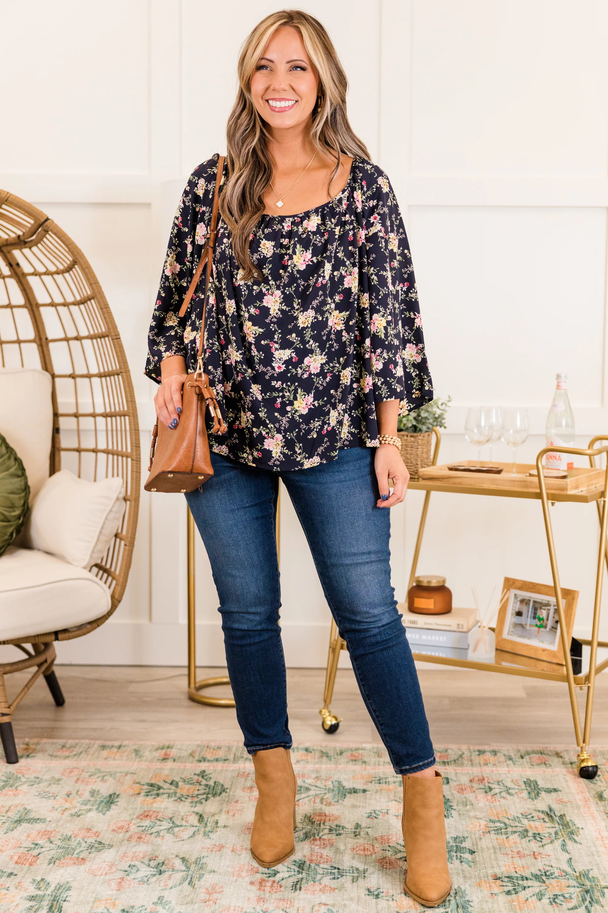 Our Time Is Magic Top, Black - Giverhouse