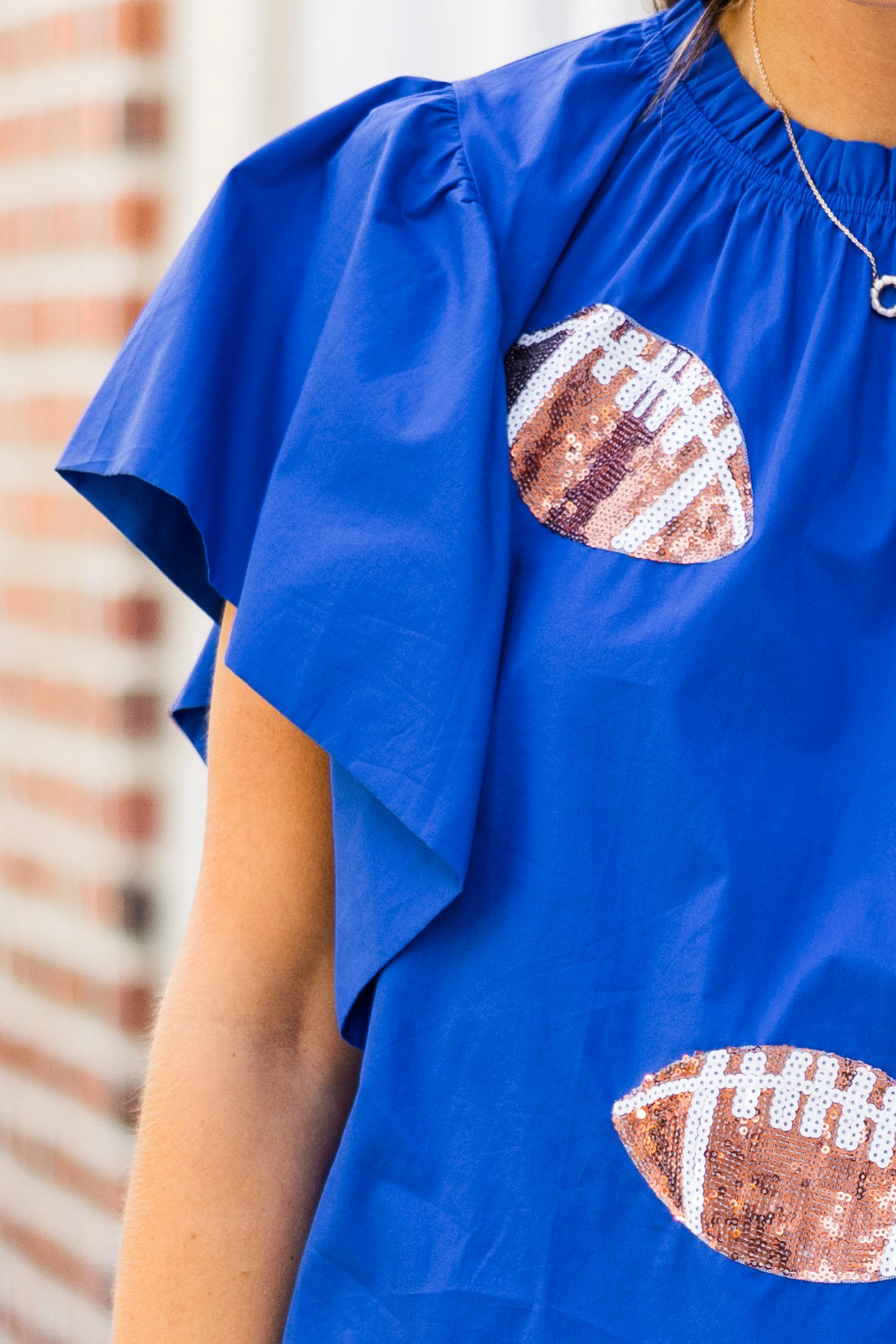 Here For Halftime Top, Blue - Giverhouse