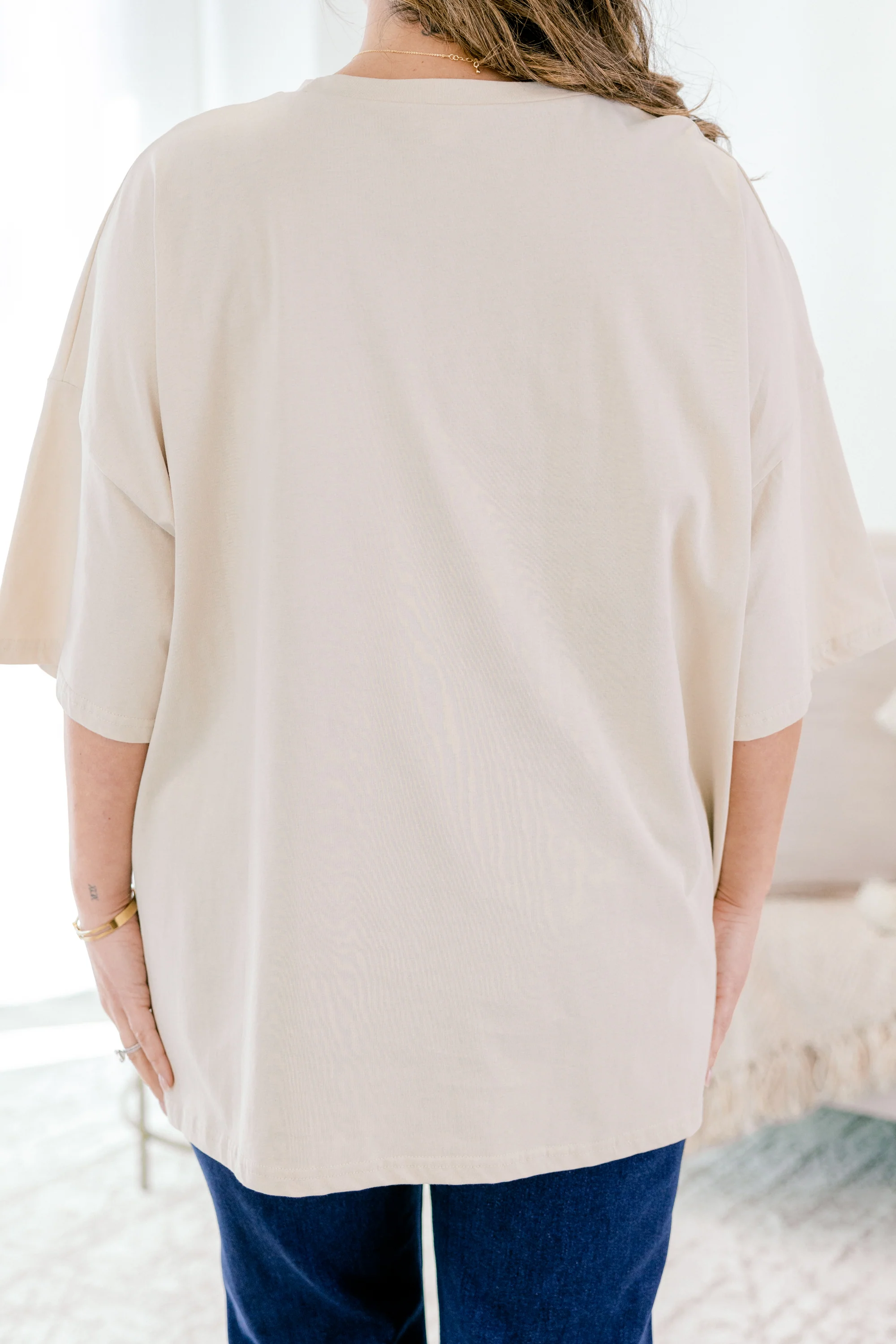 North Pole Rodeo Boyfriend Tee, Light Mocha - Giverhouse