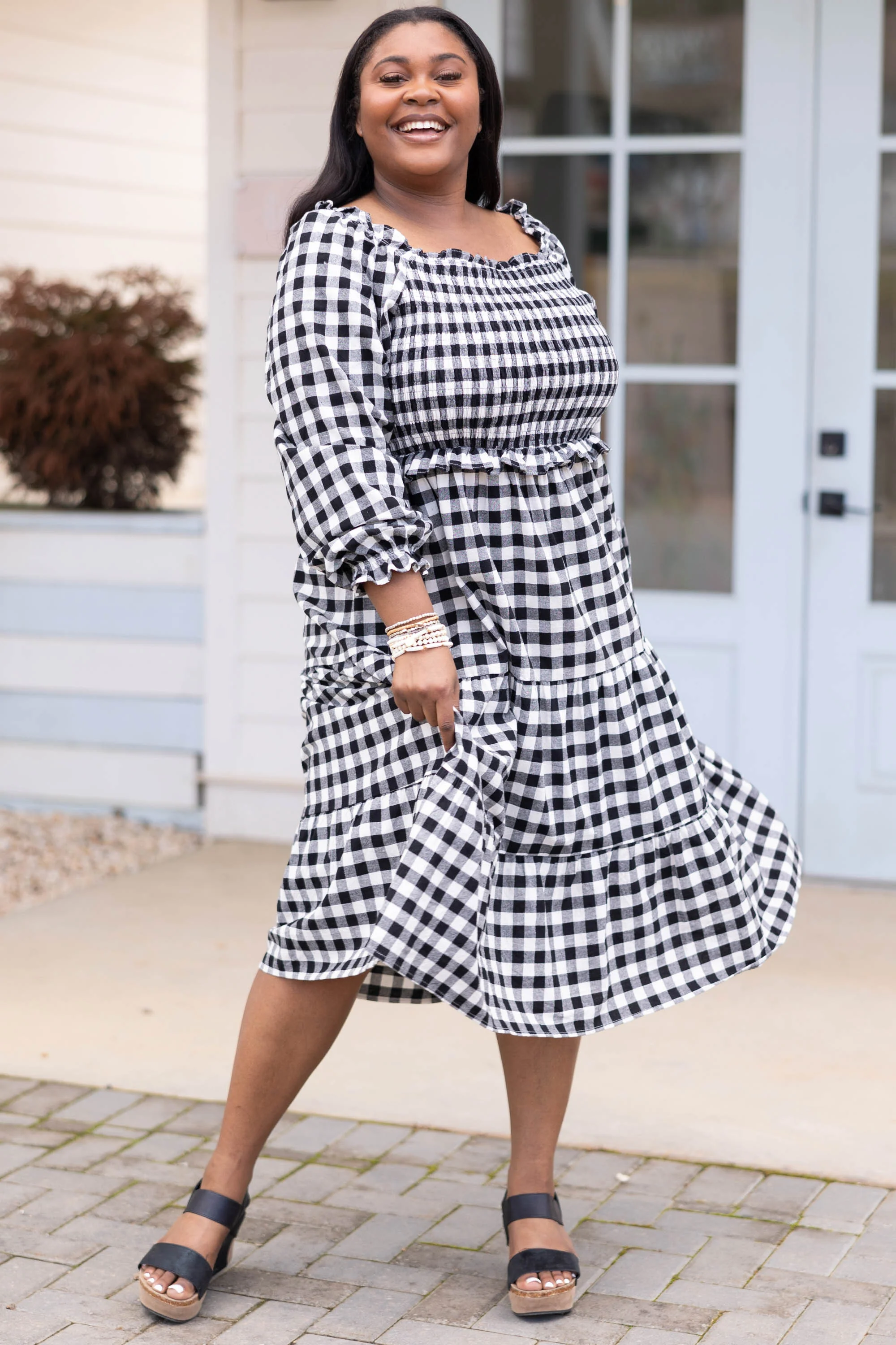 Just Stepping Away Dress, Black - Giverhouse