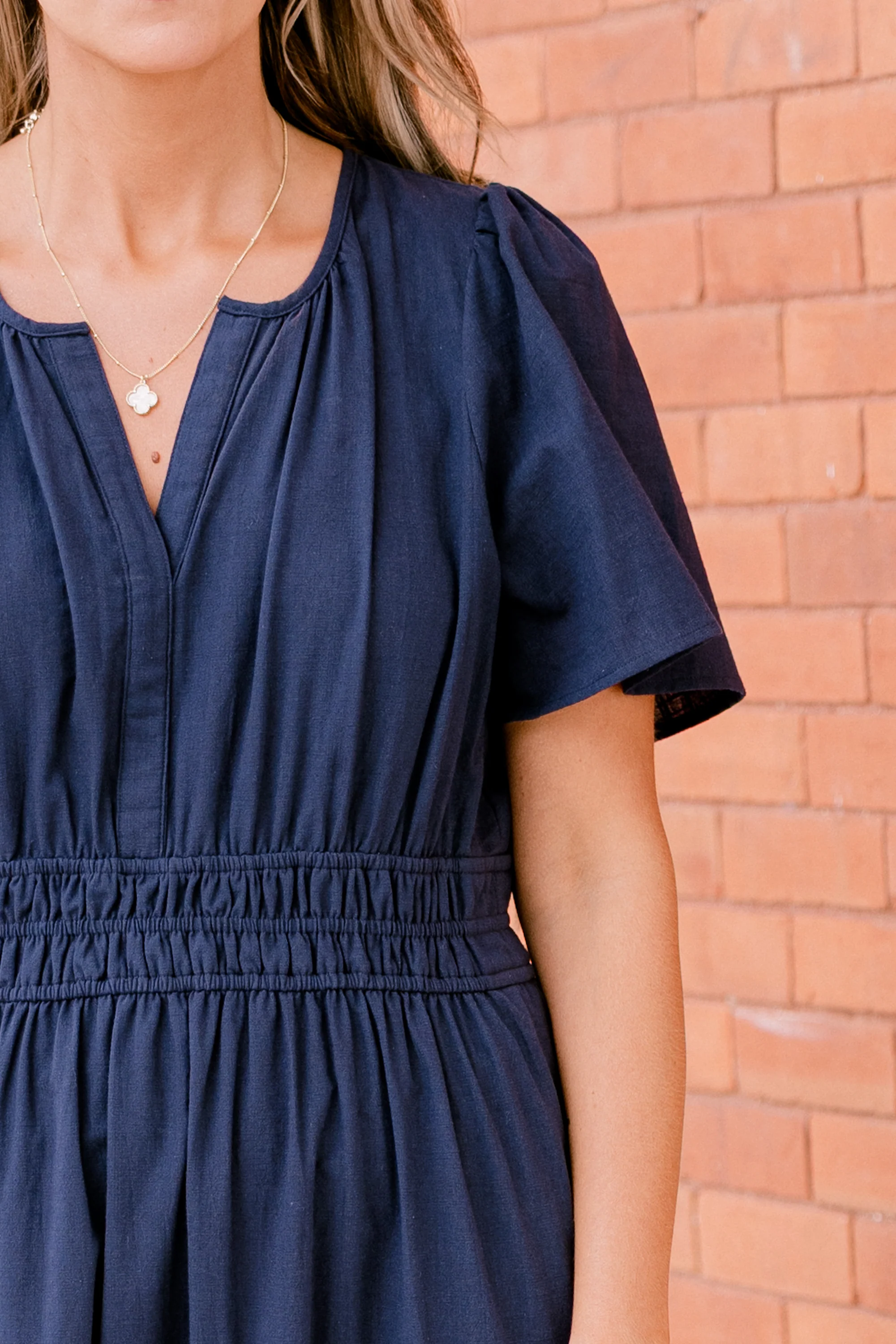 Wish Me Joy Dress, Navy - Giverhouse