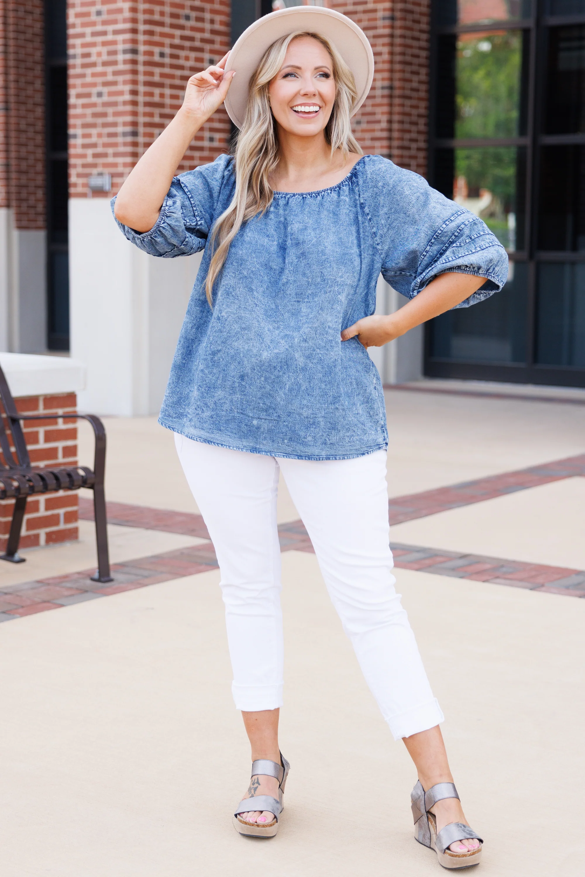 I Bring The Fire Top, Dark Wash - Giverhouse