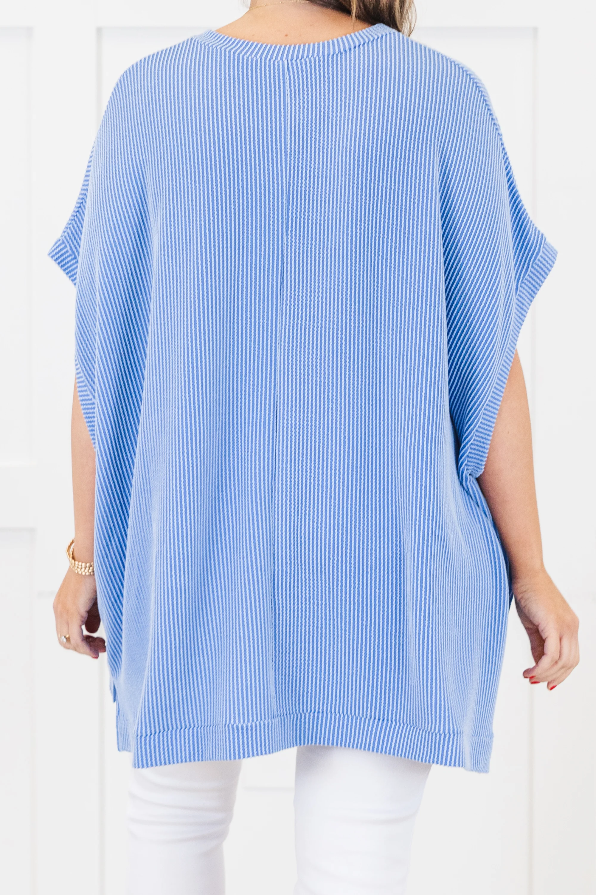 All About Knits Top, Blue - Giverhouse