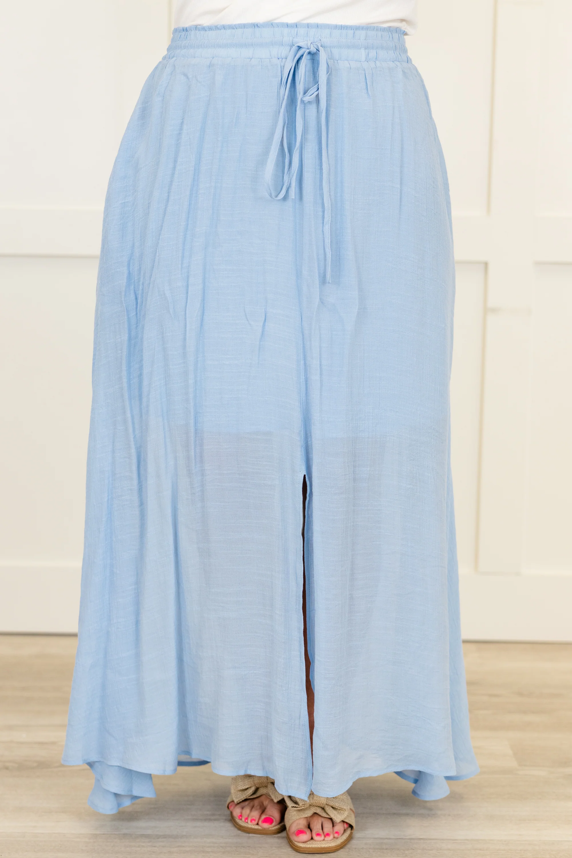 The Break Is Over Skirt, Misty Blue - Giverhouse