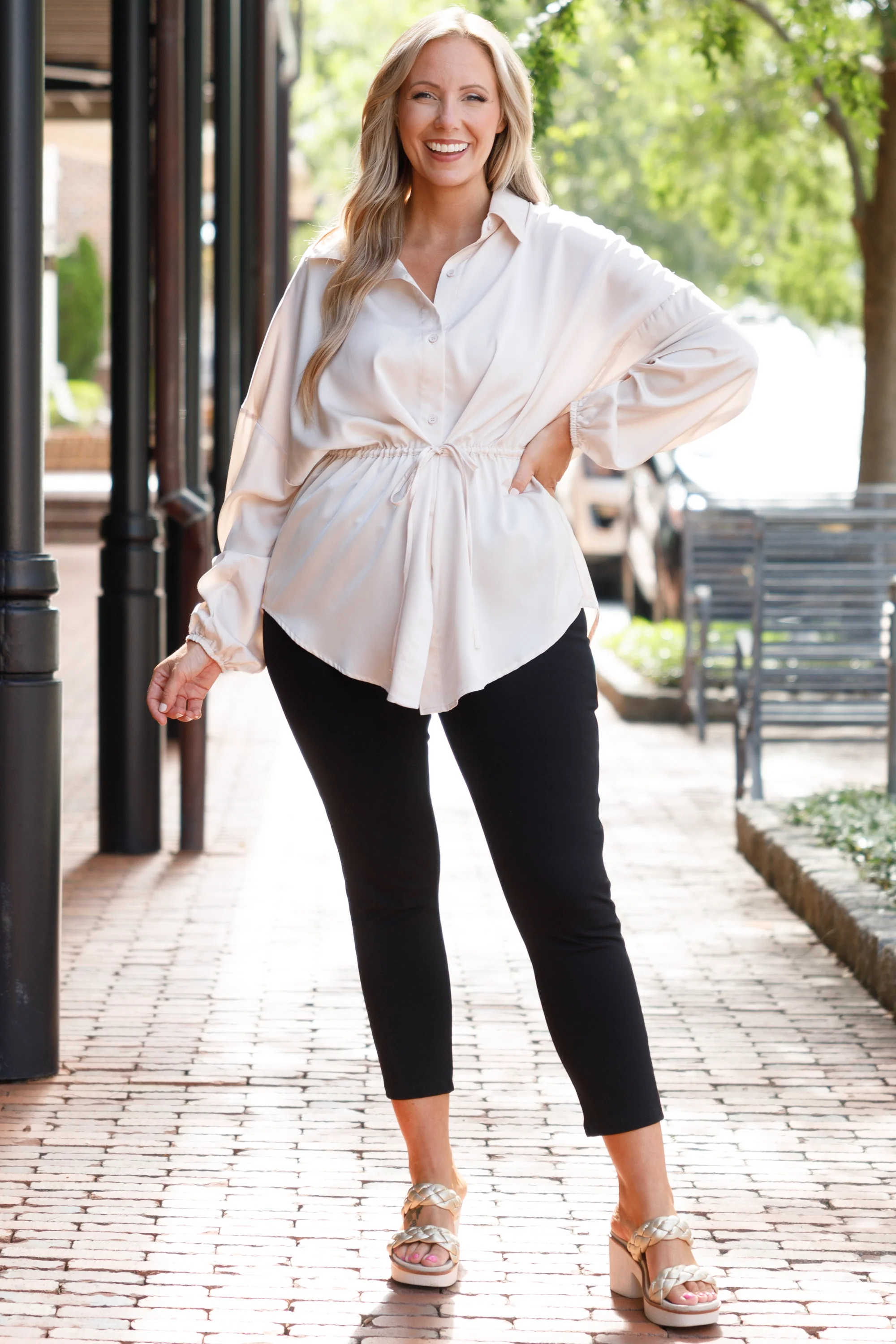 For The Weekend Blouse, Cream - Giverhouse
