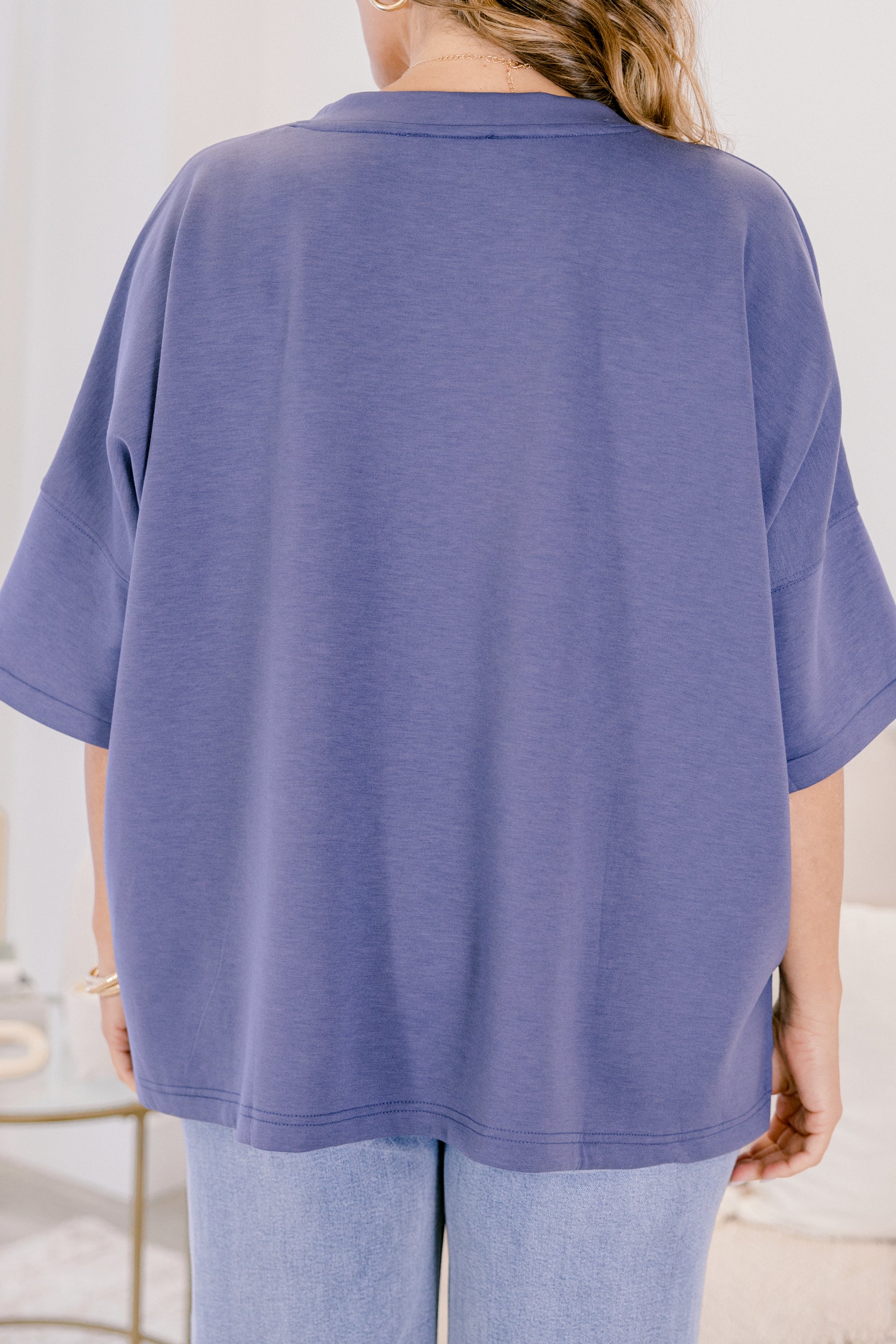 Comfortable Charm Top, Blue Indigo - Giverhouse