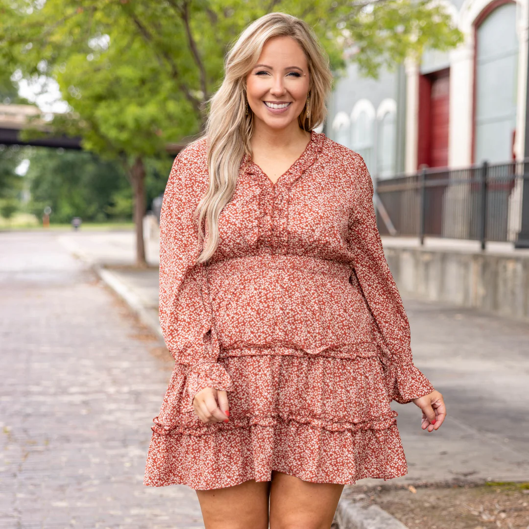 Memories Of Tonight Dress, Rust - Giverhouse