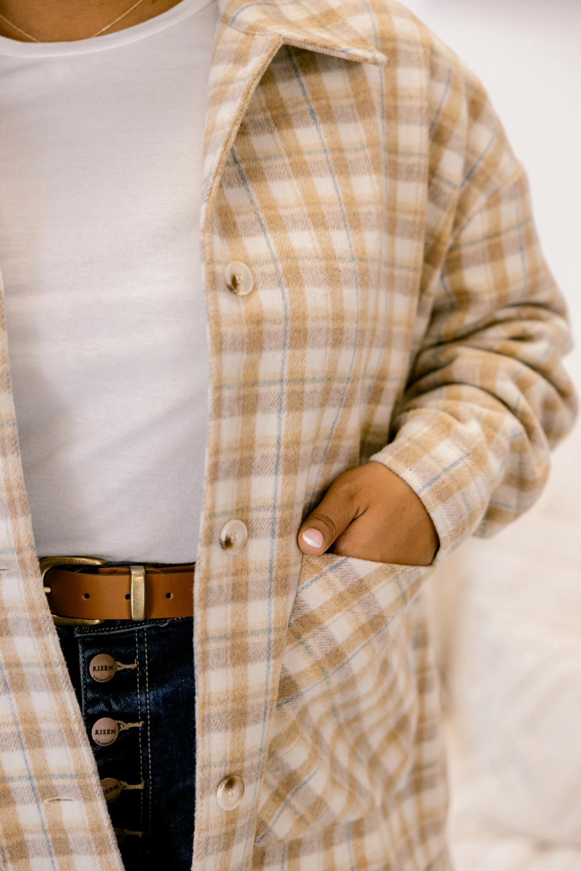 Can't Be Rushed Jacket, Brown Plaid - Giverhouse