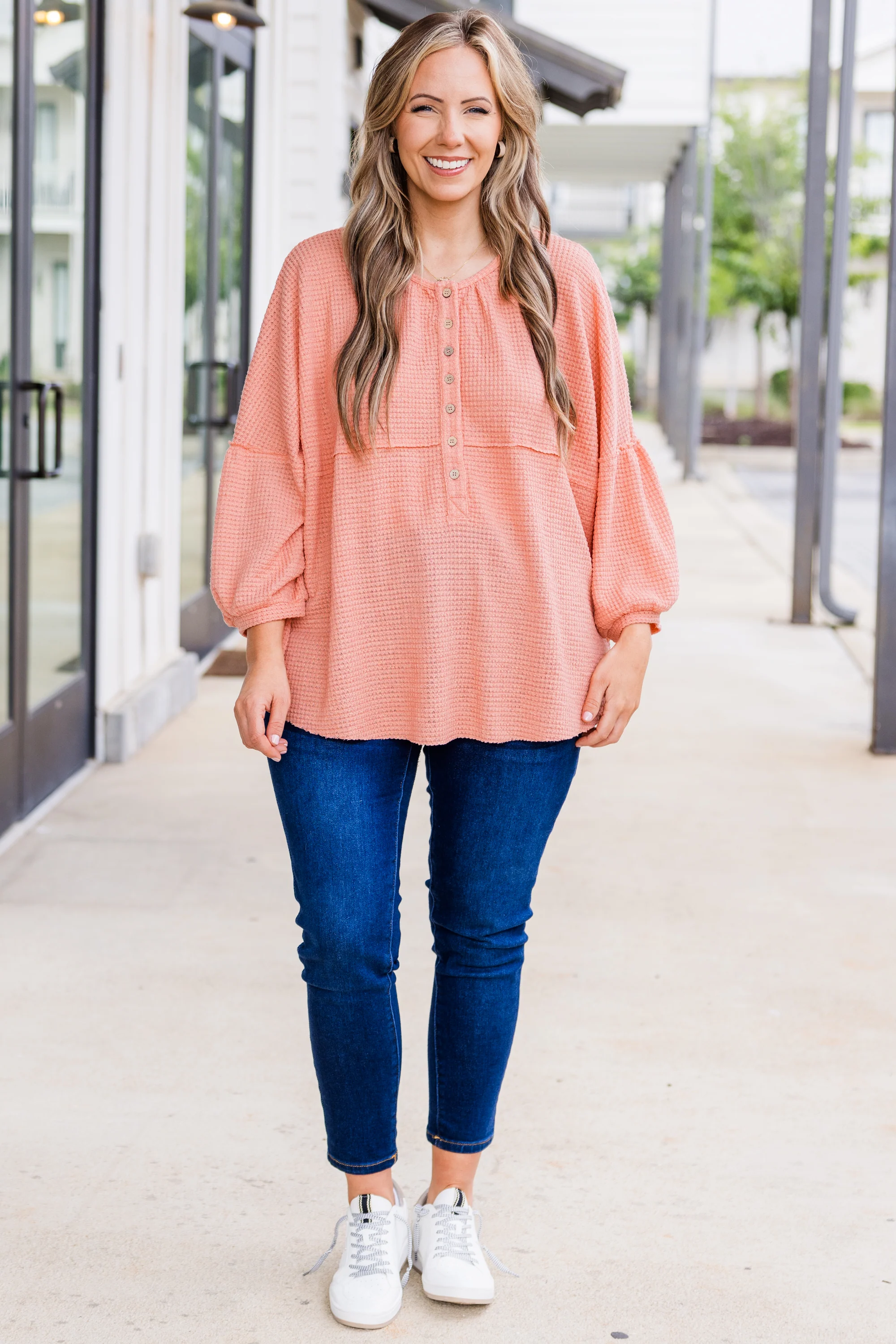 Eternal Embrace Top, Peach - Giverhouse