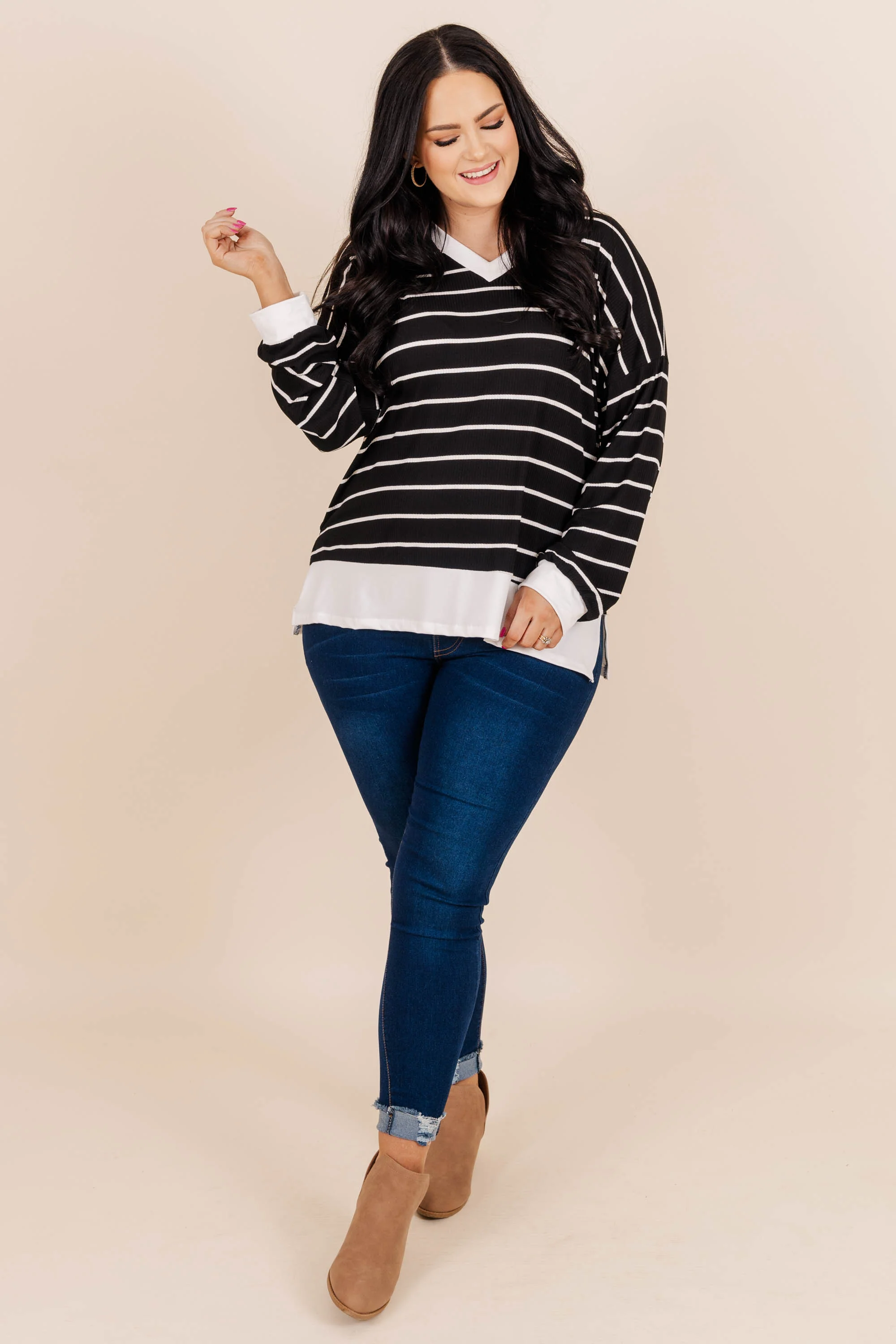 Free To Unwind Top, Black - Giverhouse