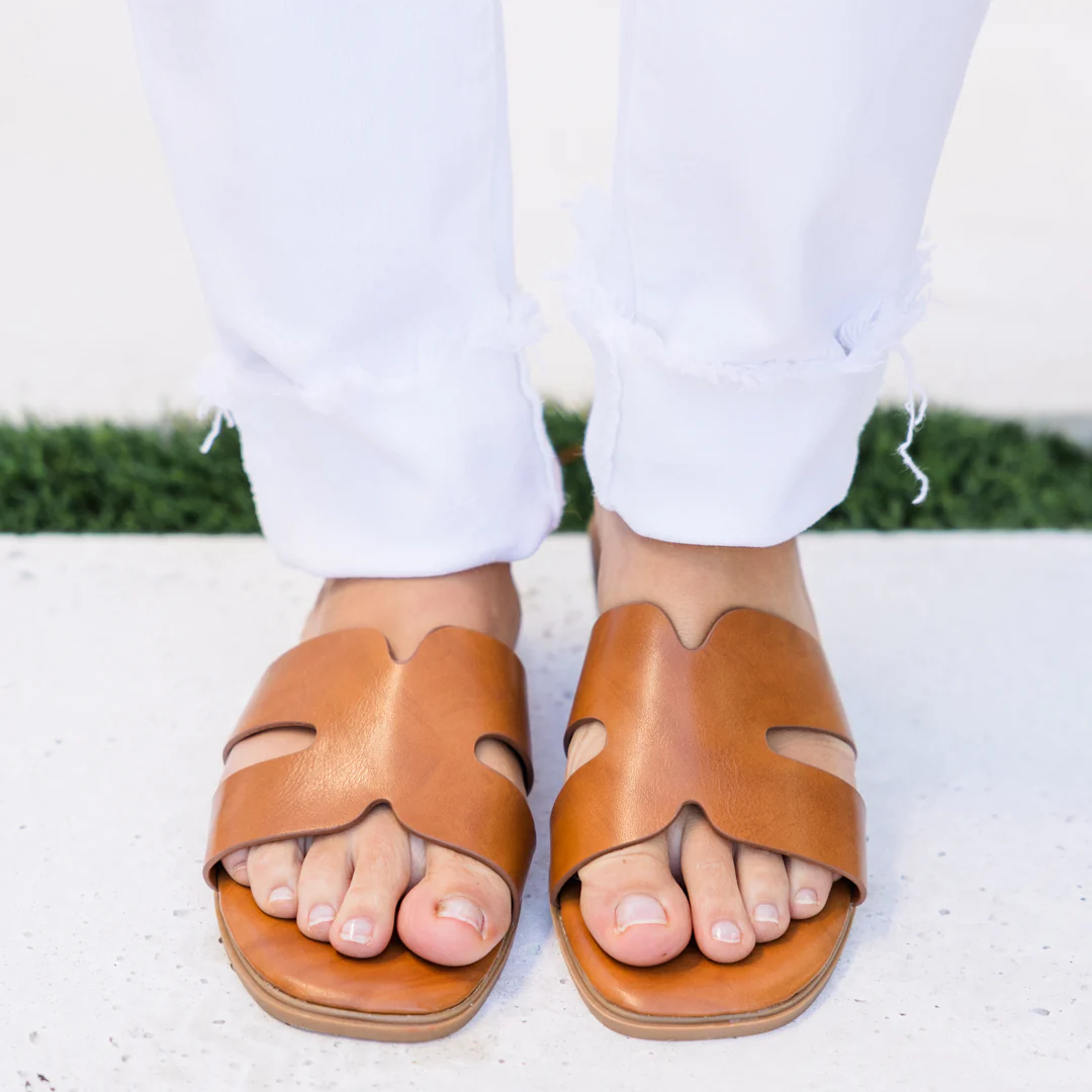 Palm Shores Sandals, New Tan - Giverhouse