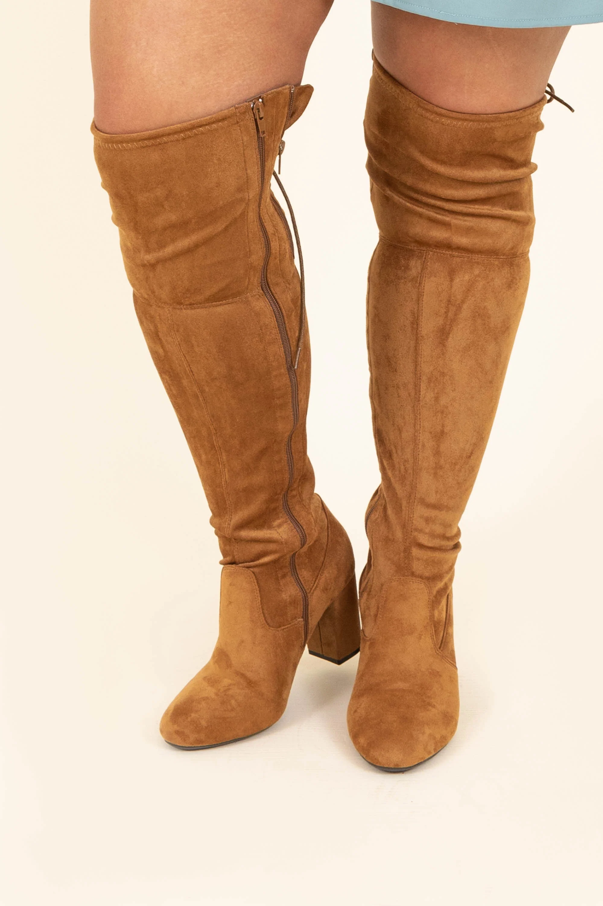 Slaying Suede Boots, New Tan - Giverhouse