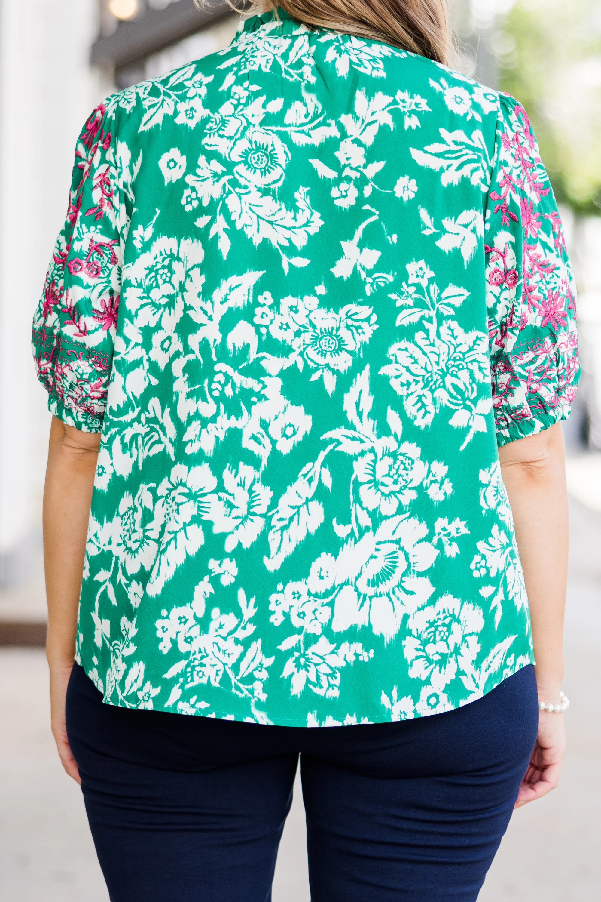 Flower Festival Top, Green - Giverhouse