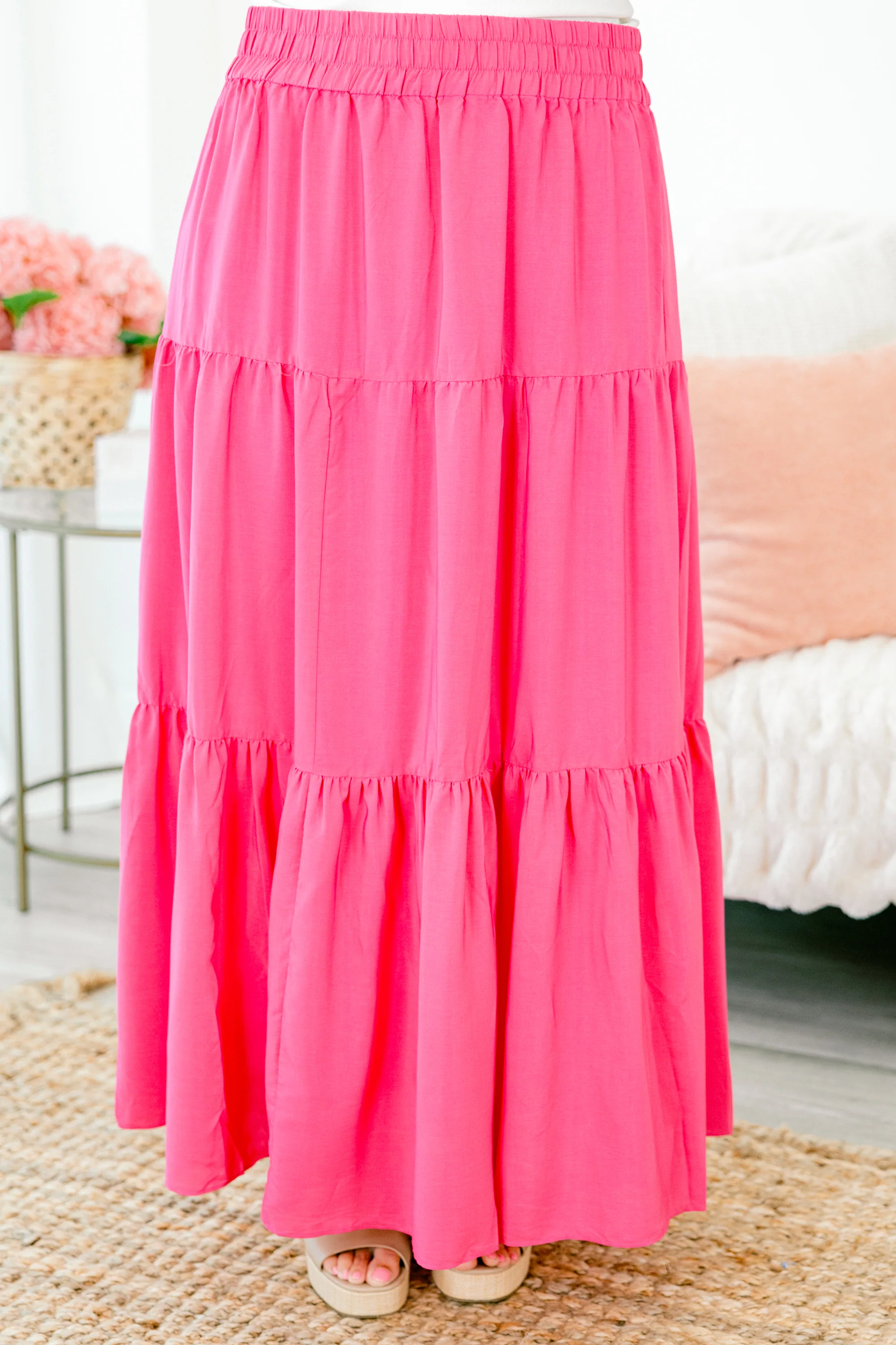 You're Glowing Maxi Skirt, Hot Pink - Giverhouse