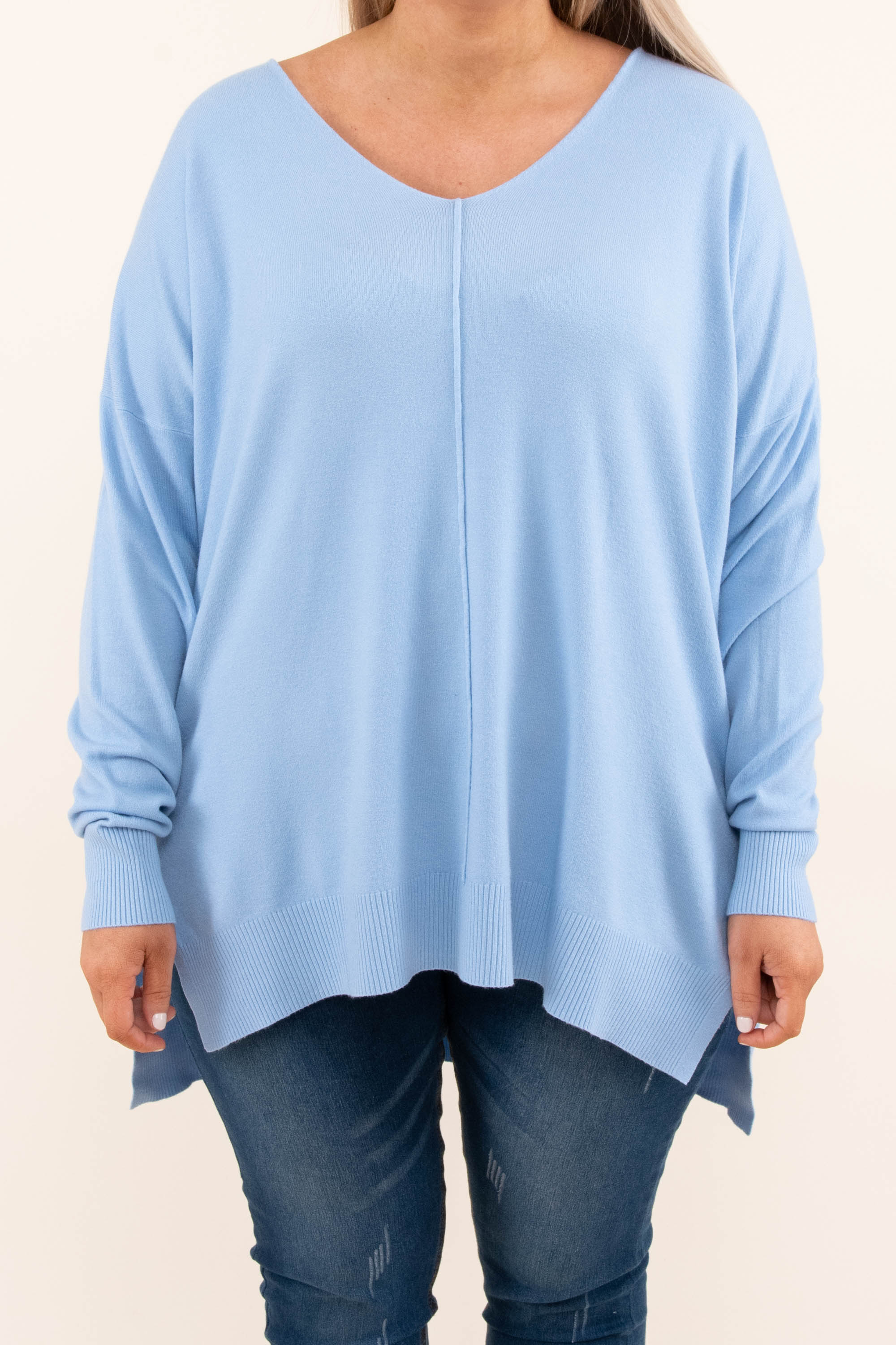 Miss Who I Was Sweater, Spring Blue - Giverhouse