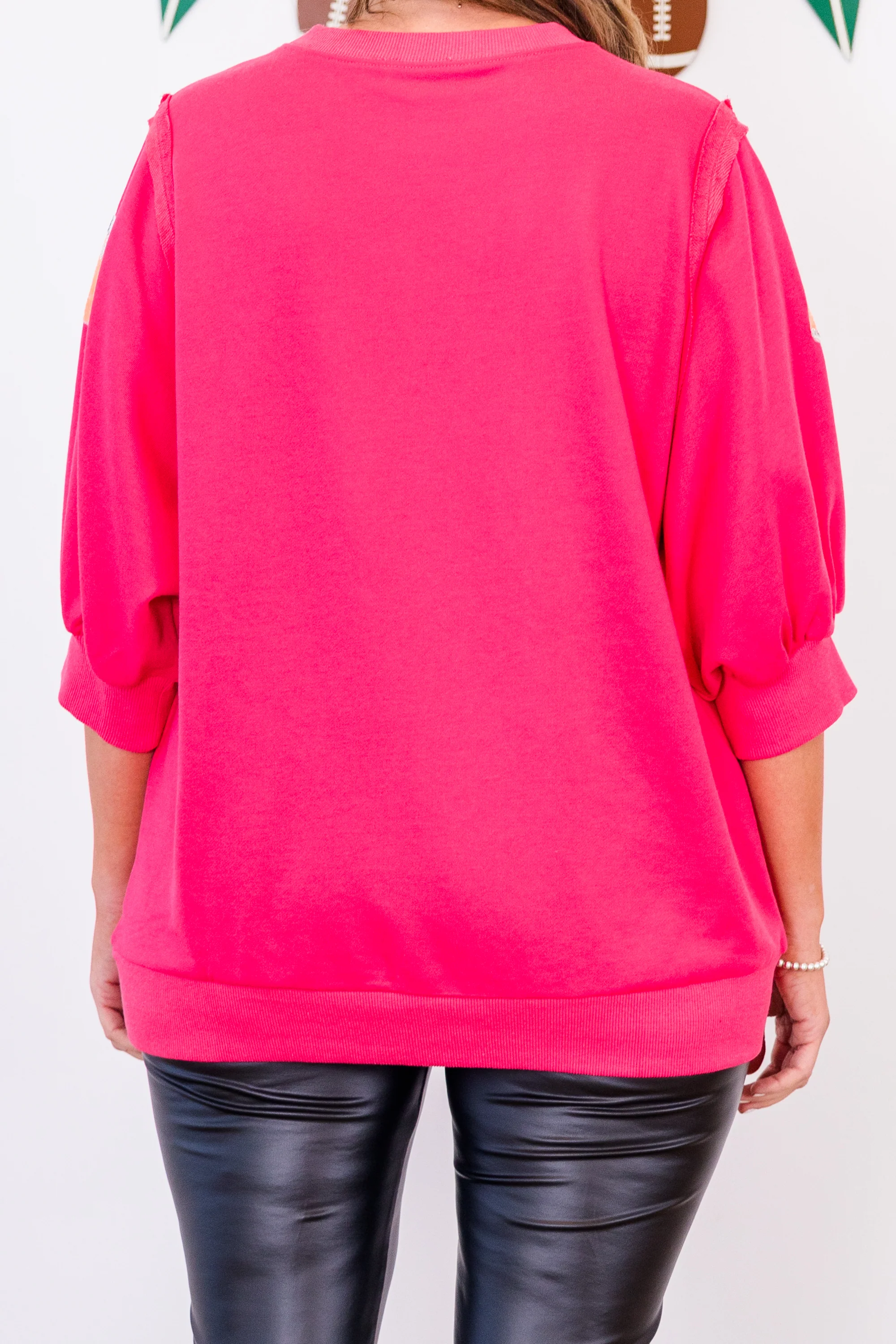 Touchdown Sparkle Top, Fuchsia - Giverhouse