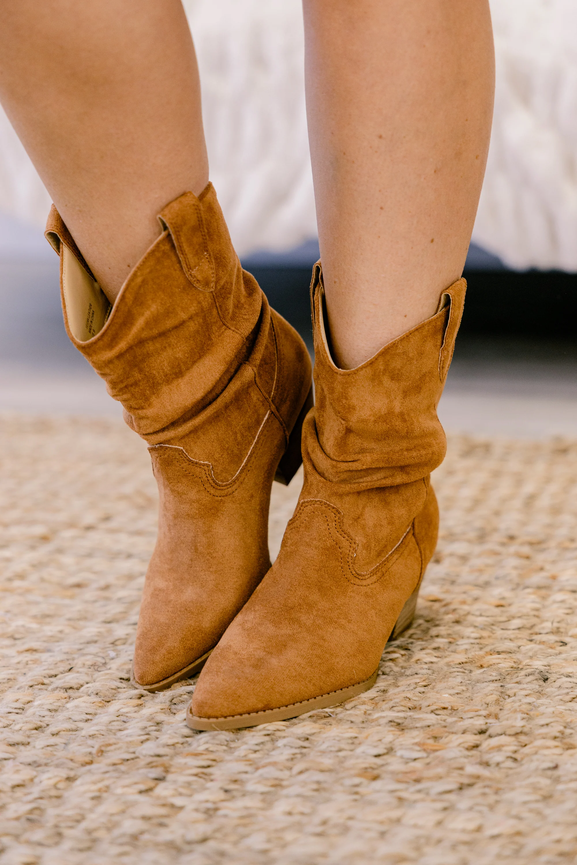 Prairie Bloom Booties, Caramel - Giverhouse