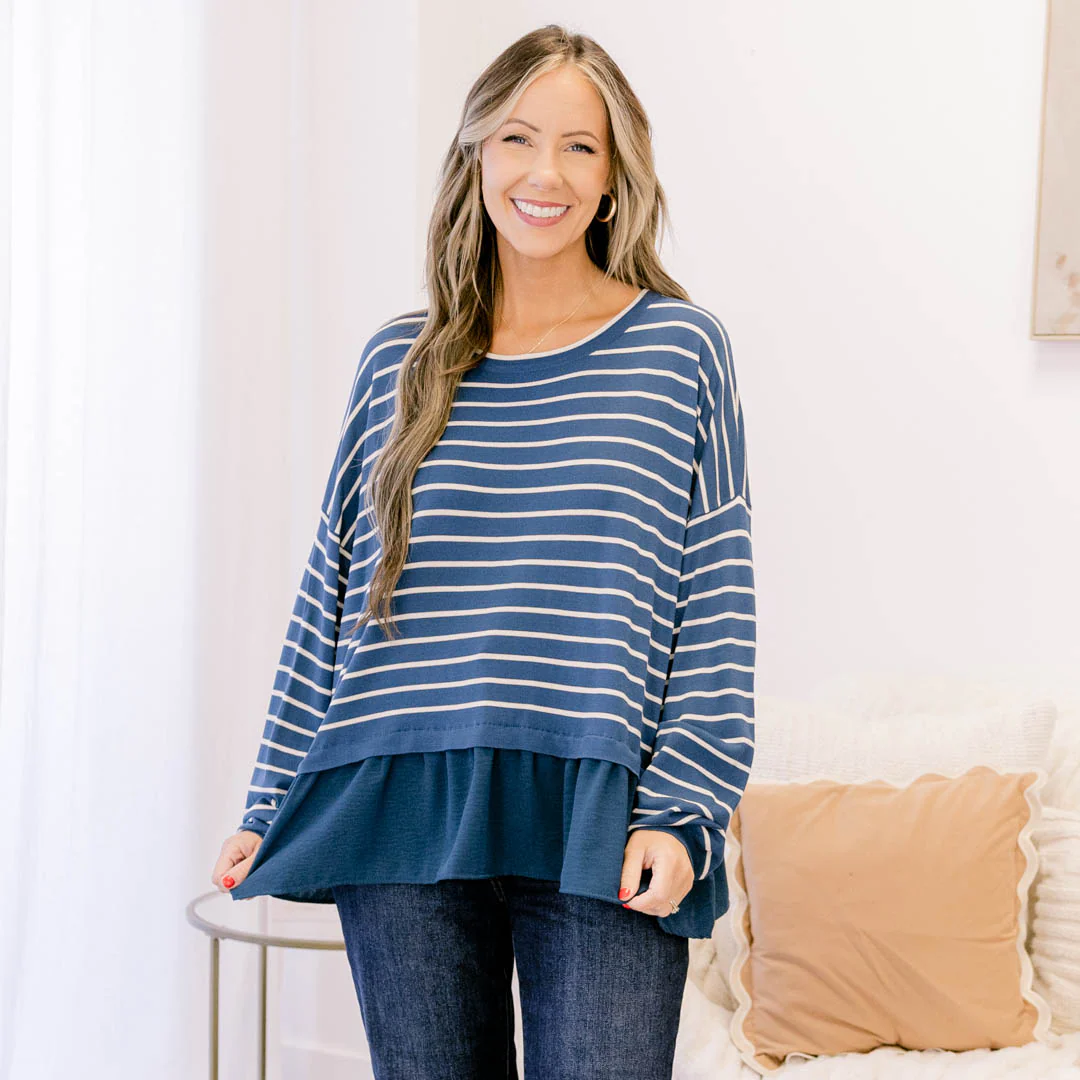 Hard At Work Top, Navy - Giverhouse