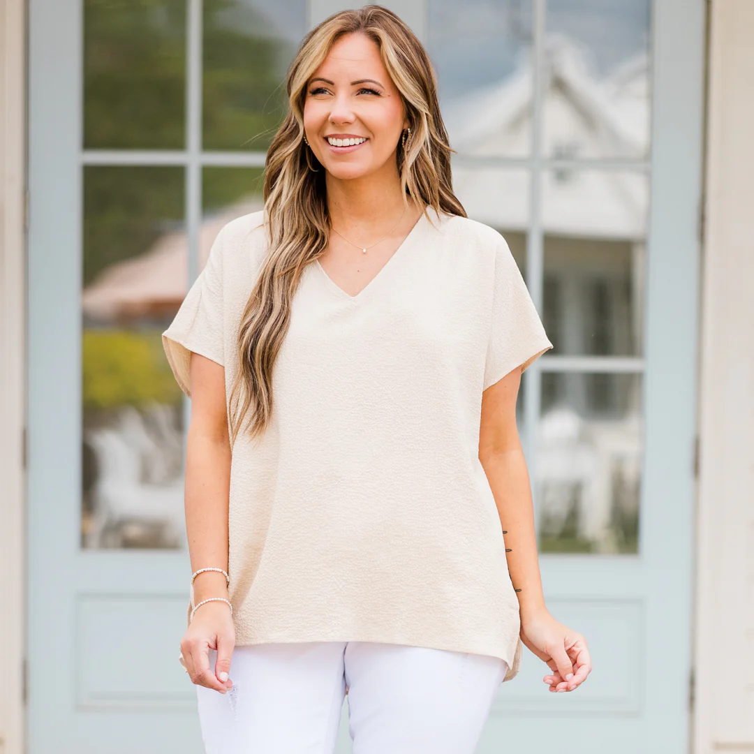 Our Oasis Top, Taupe - Giverhouse