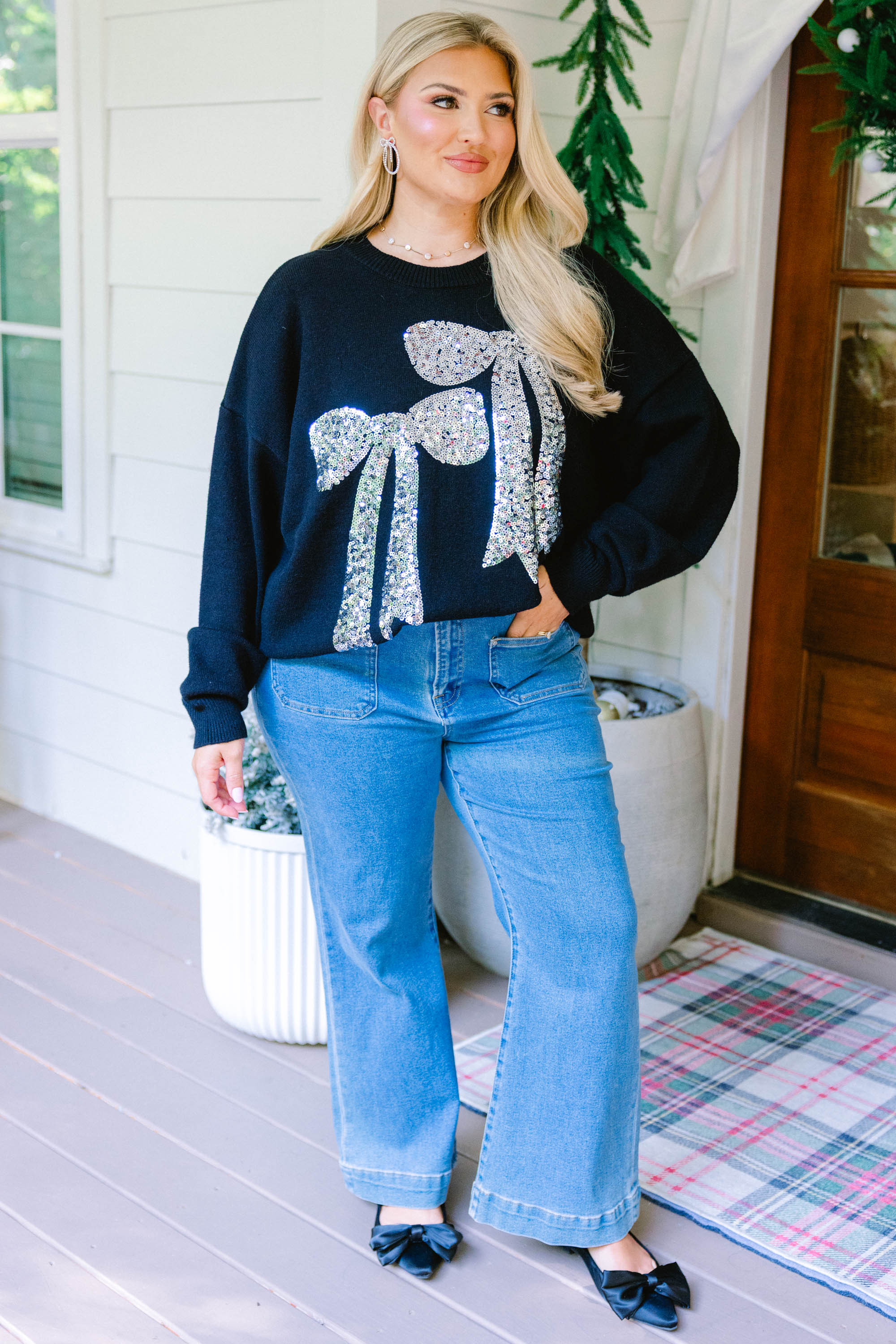 Presents Beautifully Wrapped Sweater, Black - Giverhouse