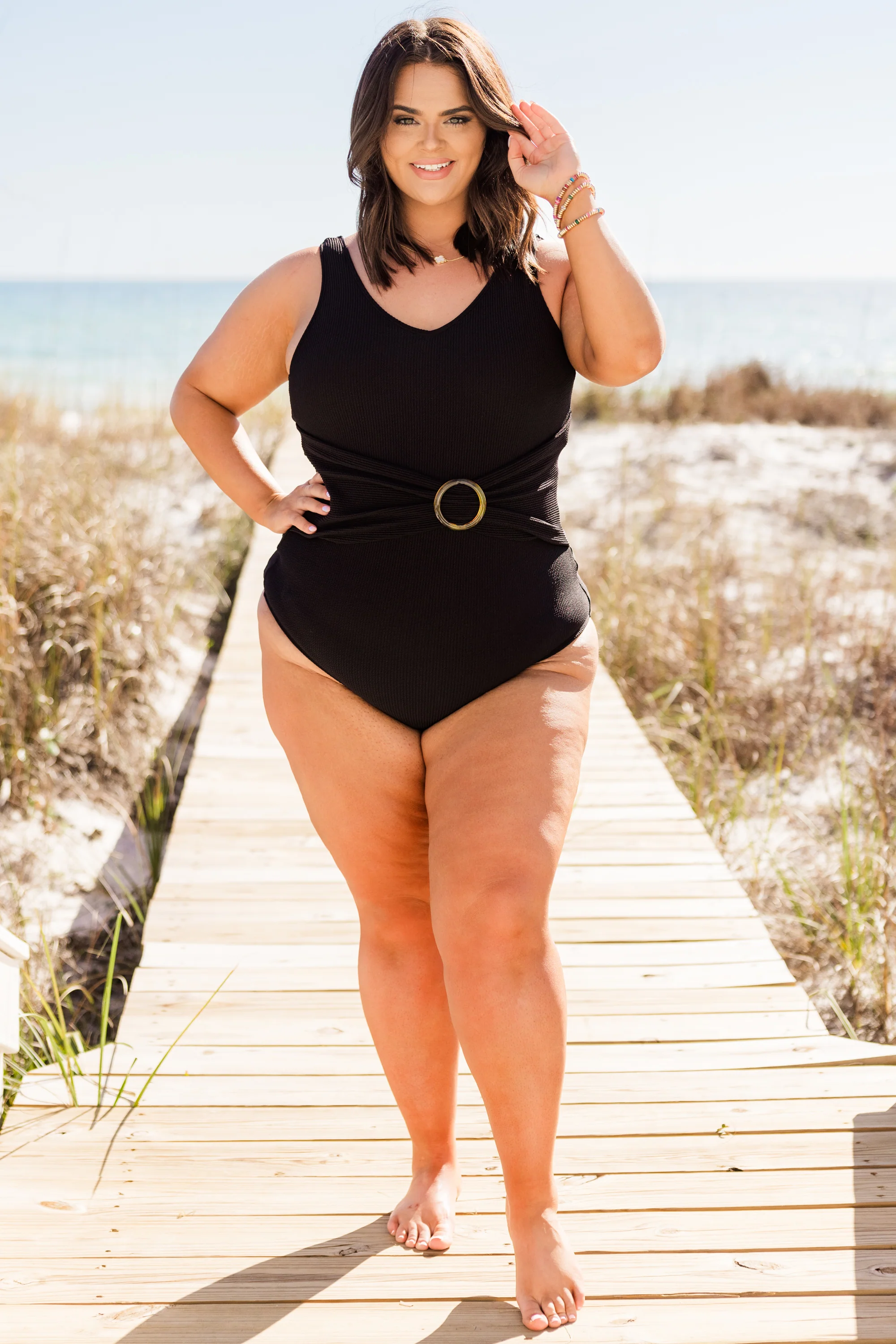 Standing On The Sun Swimsuit, Black - Giverhouse