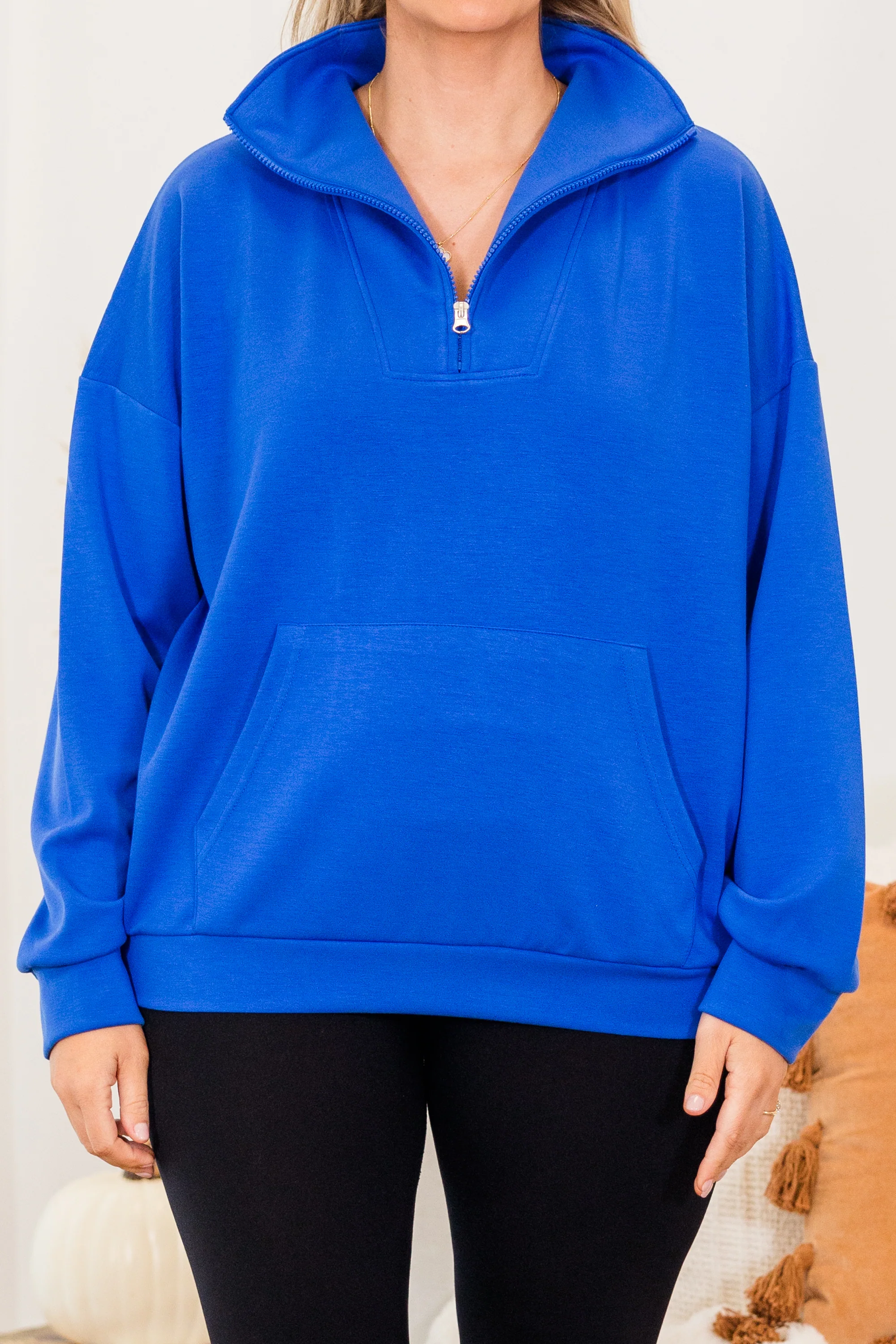 Sporty Chic Pullover, Blue - Giverhouse