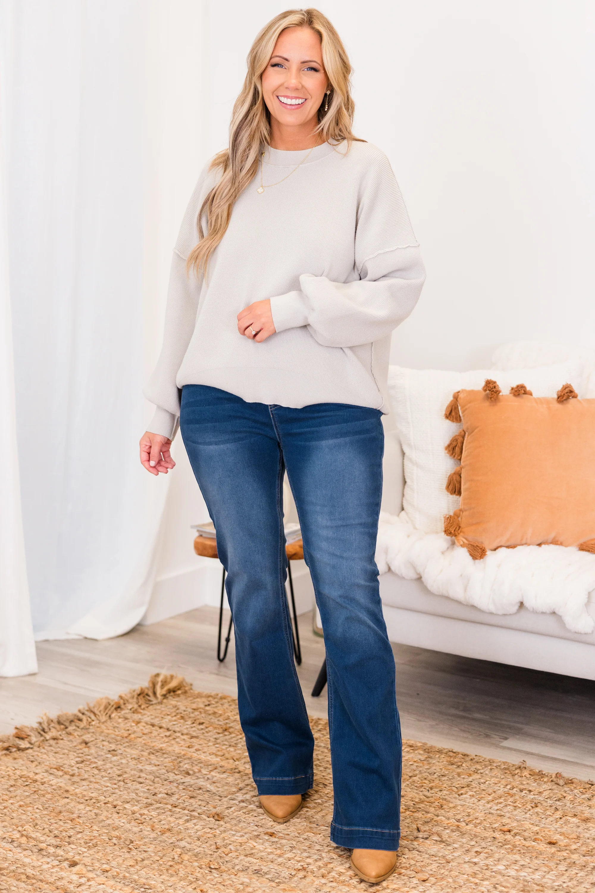 Flare For The Dramatic Jeans, Dark Denim - Giverhouse