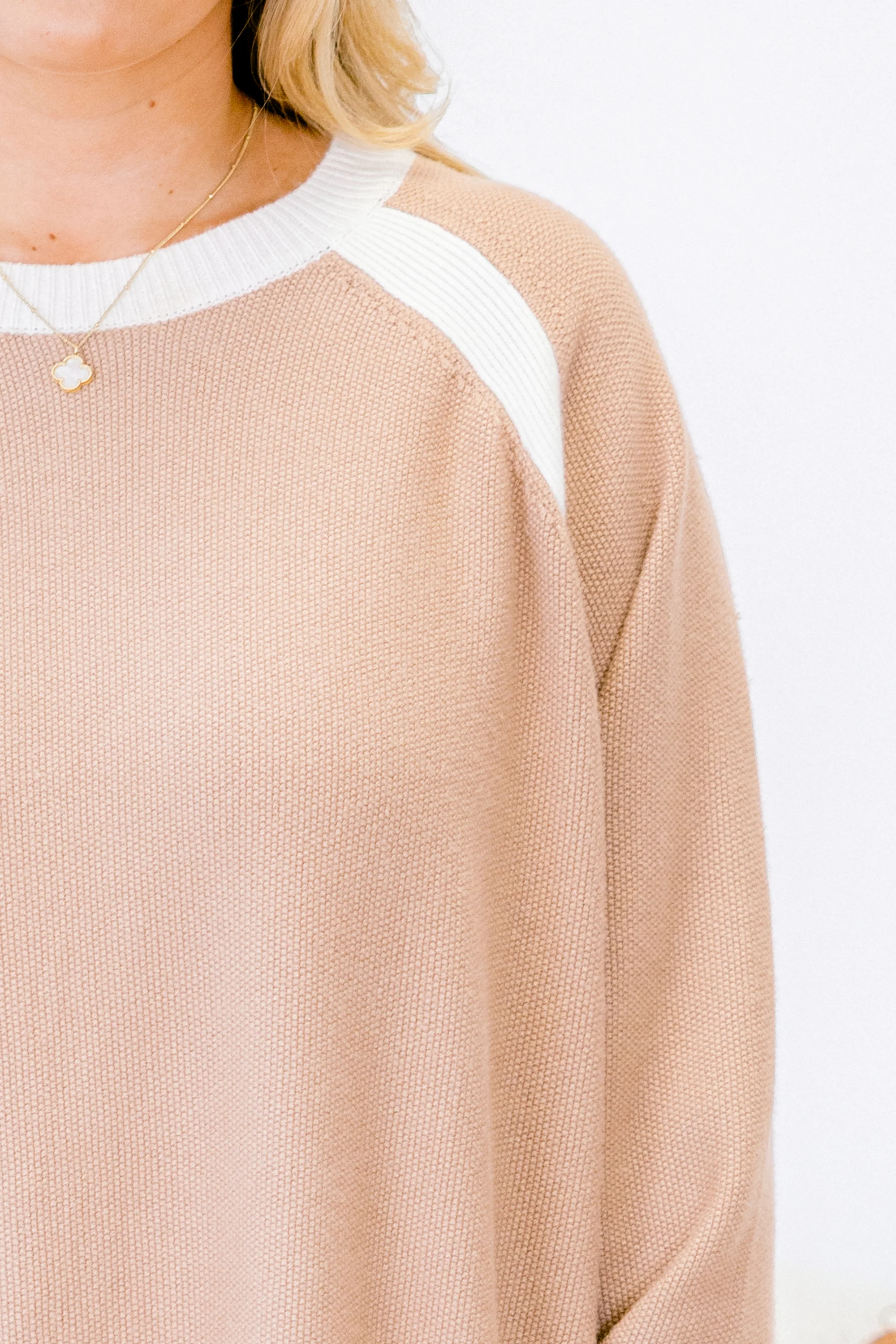 Be Here Now Sweater, Taupe - Giverhouse