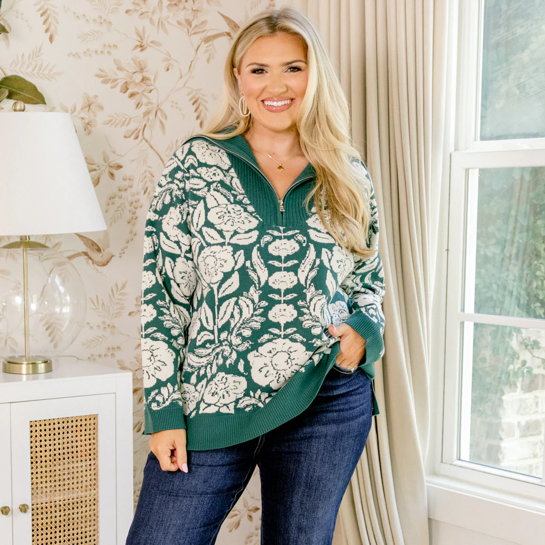 Make It Last Sweater, Emerald Green - Giverhouse