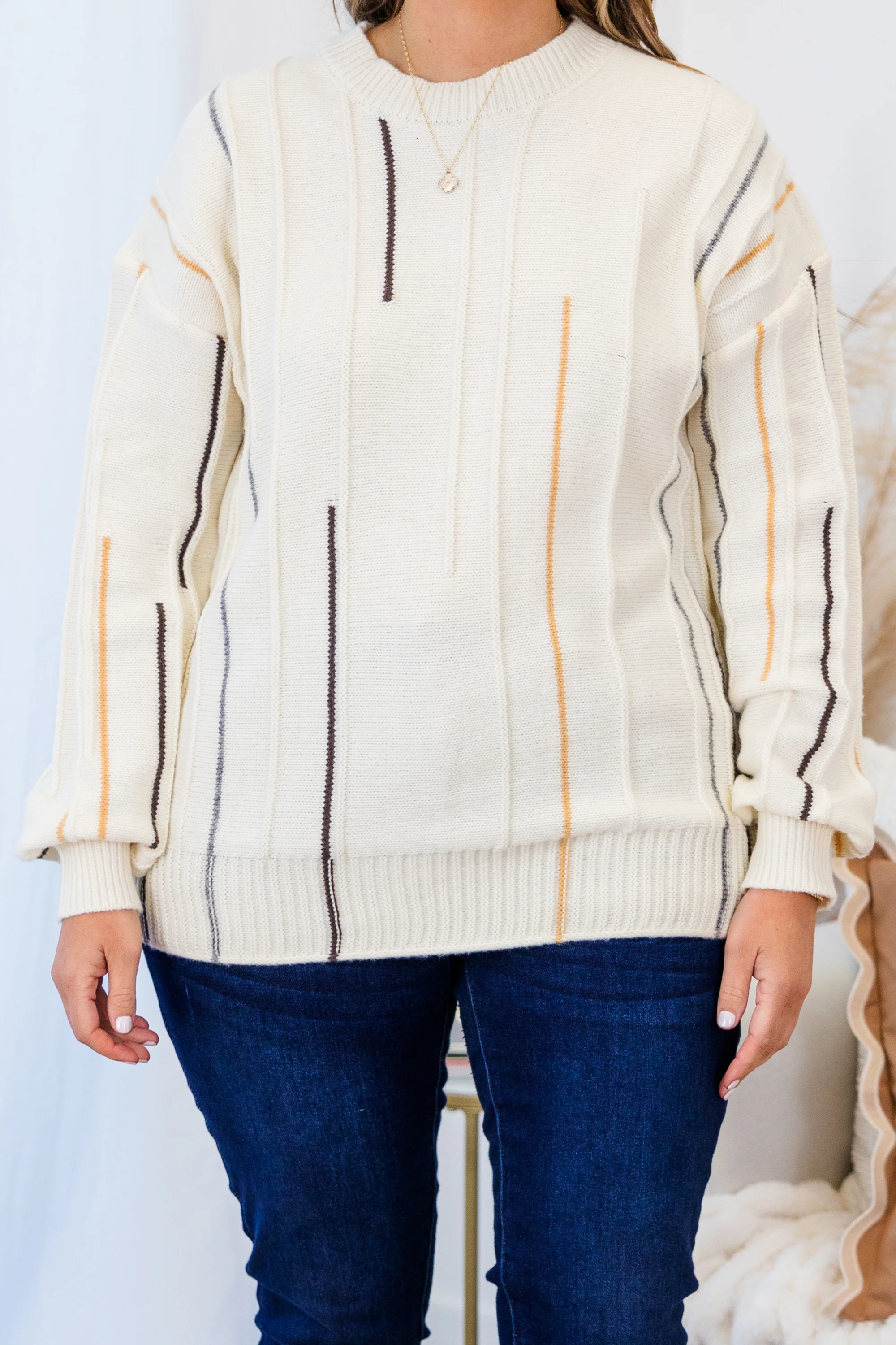 Sleepless Saturdays Sweater, White - Giverhouse