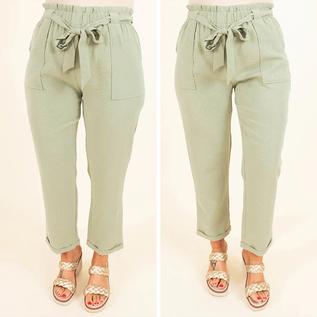 Nice For Once Pants, Sage - Giverhouse