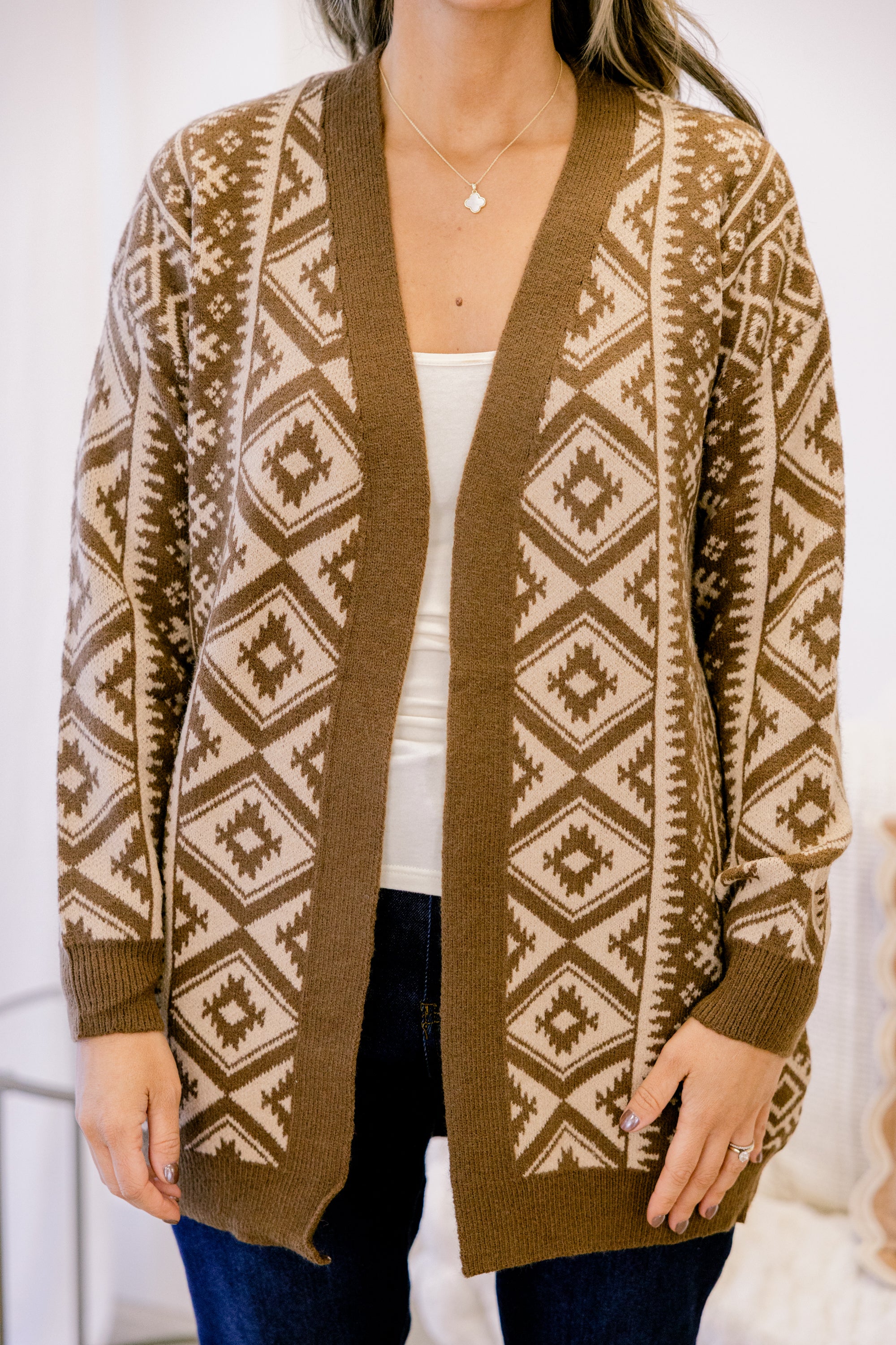 Like No Place On Earth Cardigan, Brown - Giverhouse