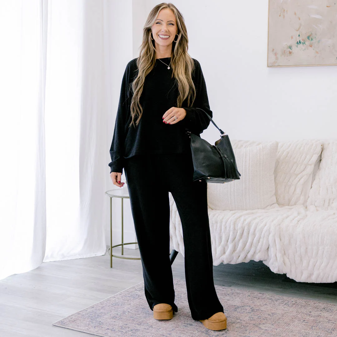 Lazy Saturday Nights Set, Black - Giverhouse