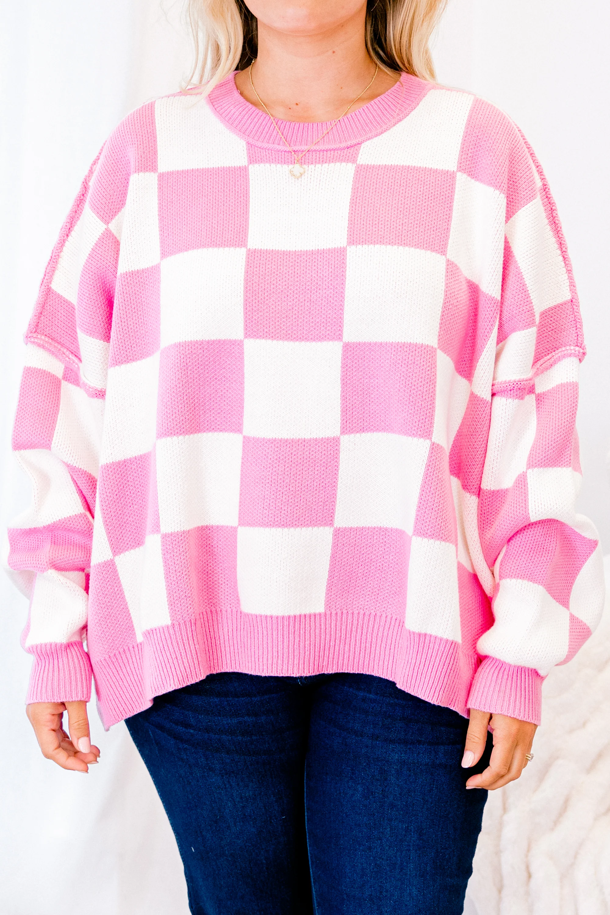 Perfect For a Picnic Sweater, Pink - Giverhouse