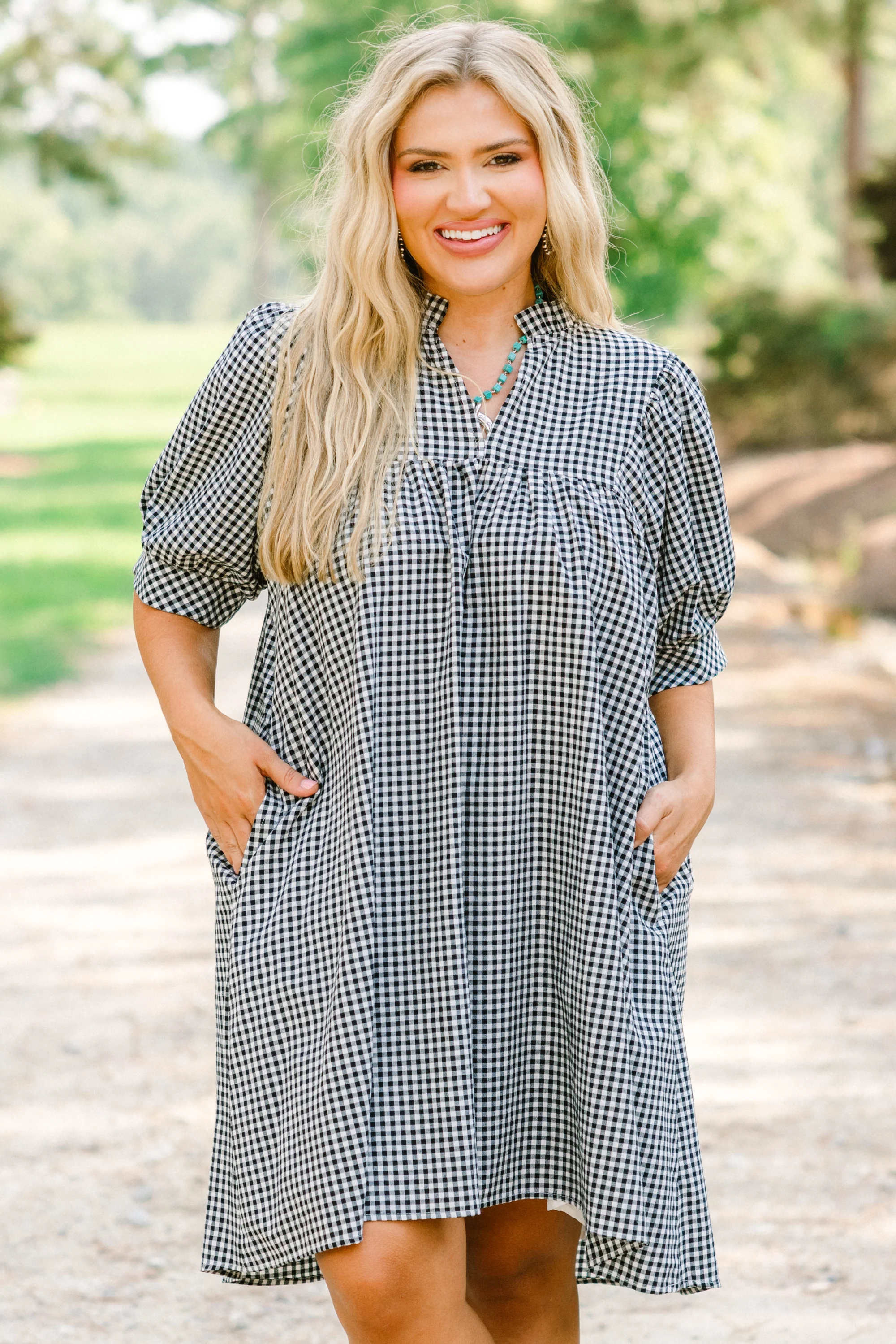 Make My Night Dress, Black Gingham - Giverhouse