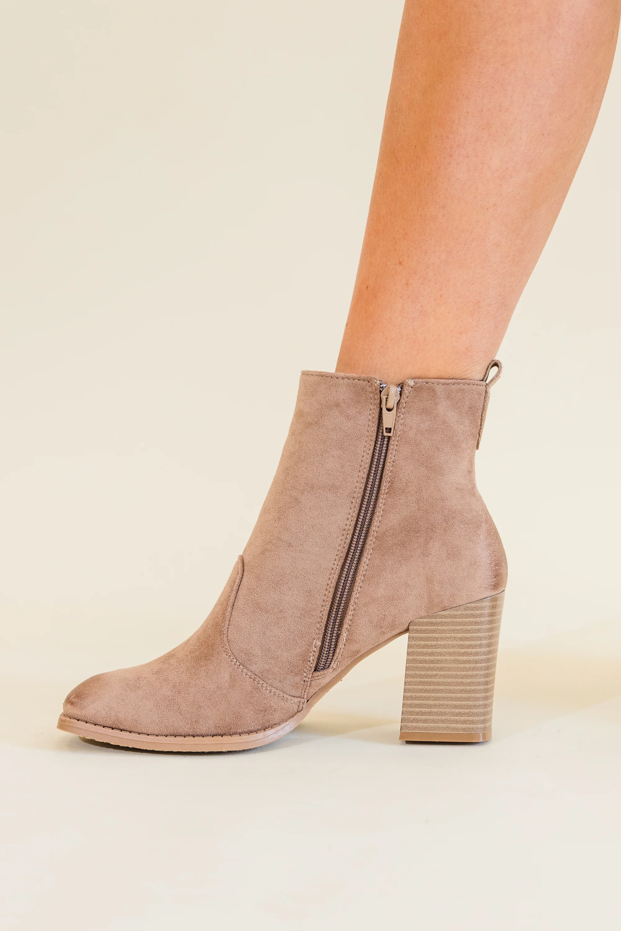 Basic Needs Booties, Taupe - Giverhouse