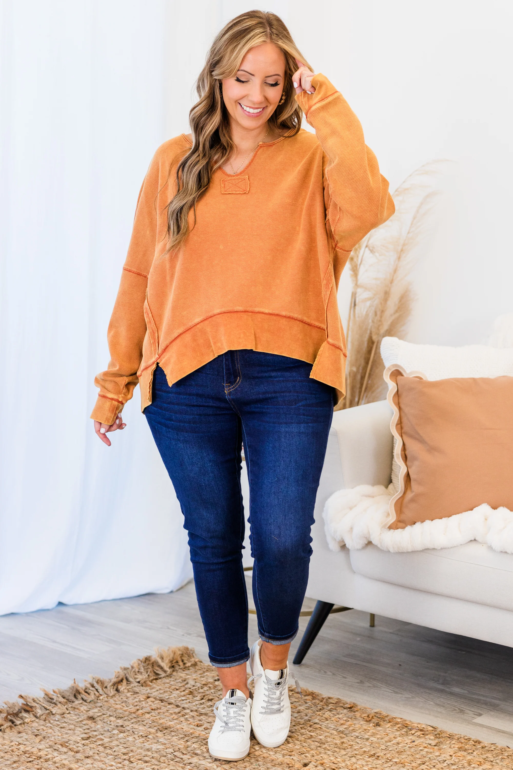 Zinnia Top, Orange - Giverhouse