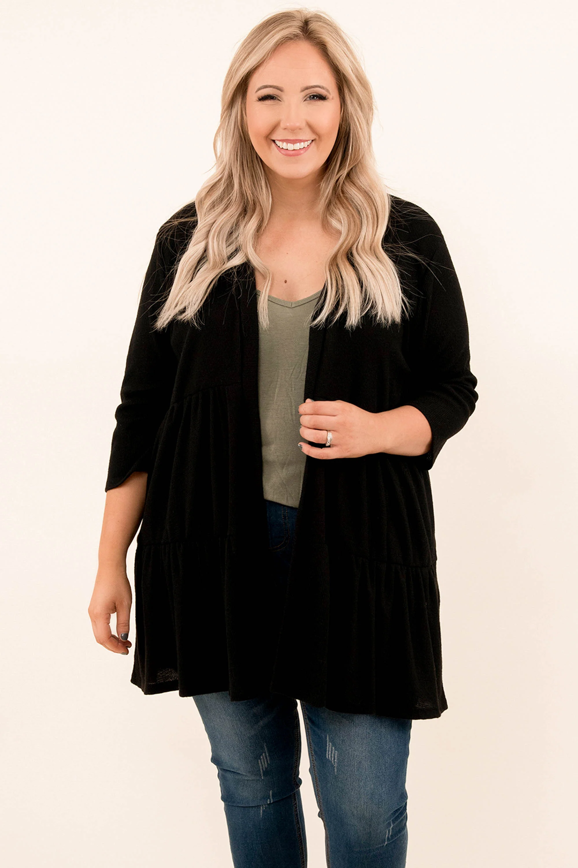 Take On The World Cardigan, Black - Giverhouse