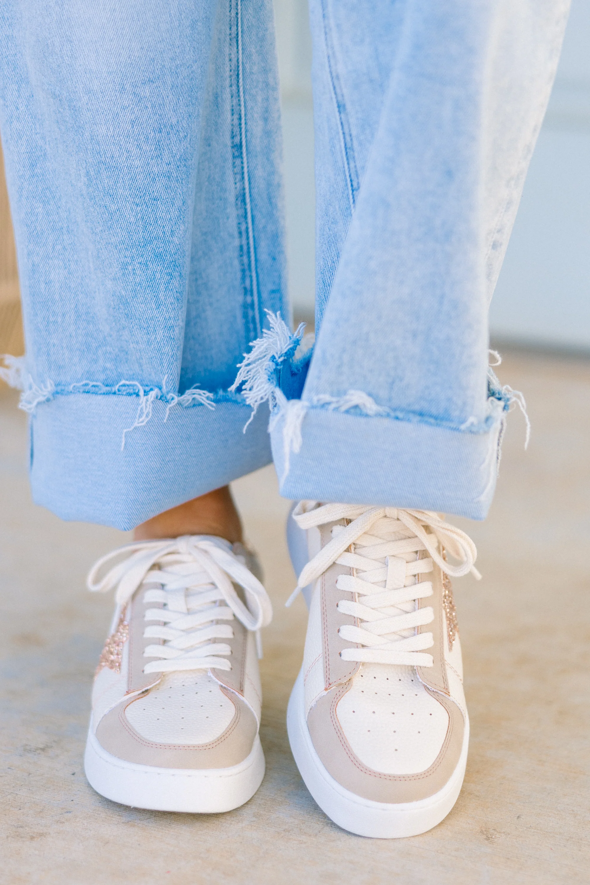 Take The Chance Sneakers, Gold - Giverhouse