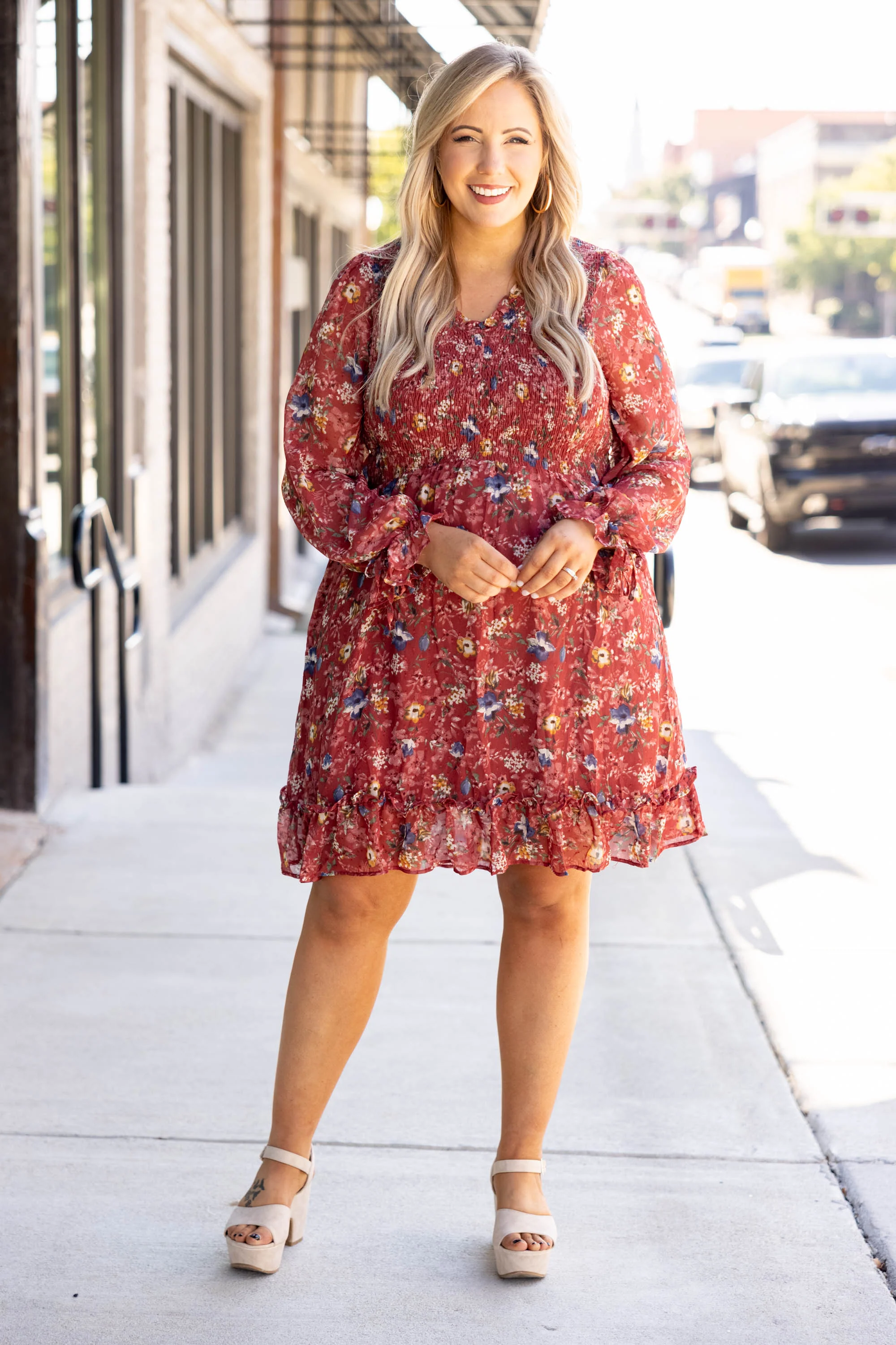 Midnight Train To Georgia Dress, Burgundy - Giverhouse