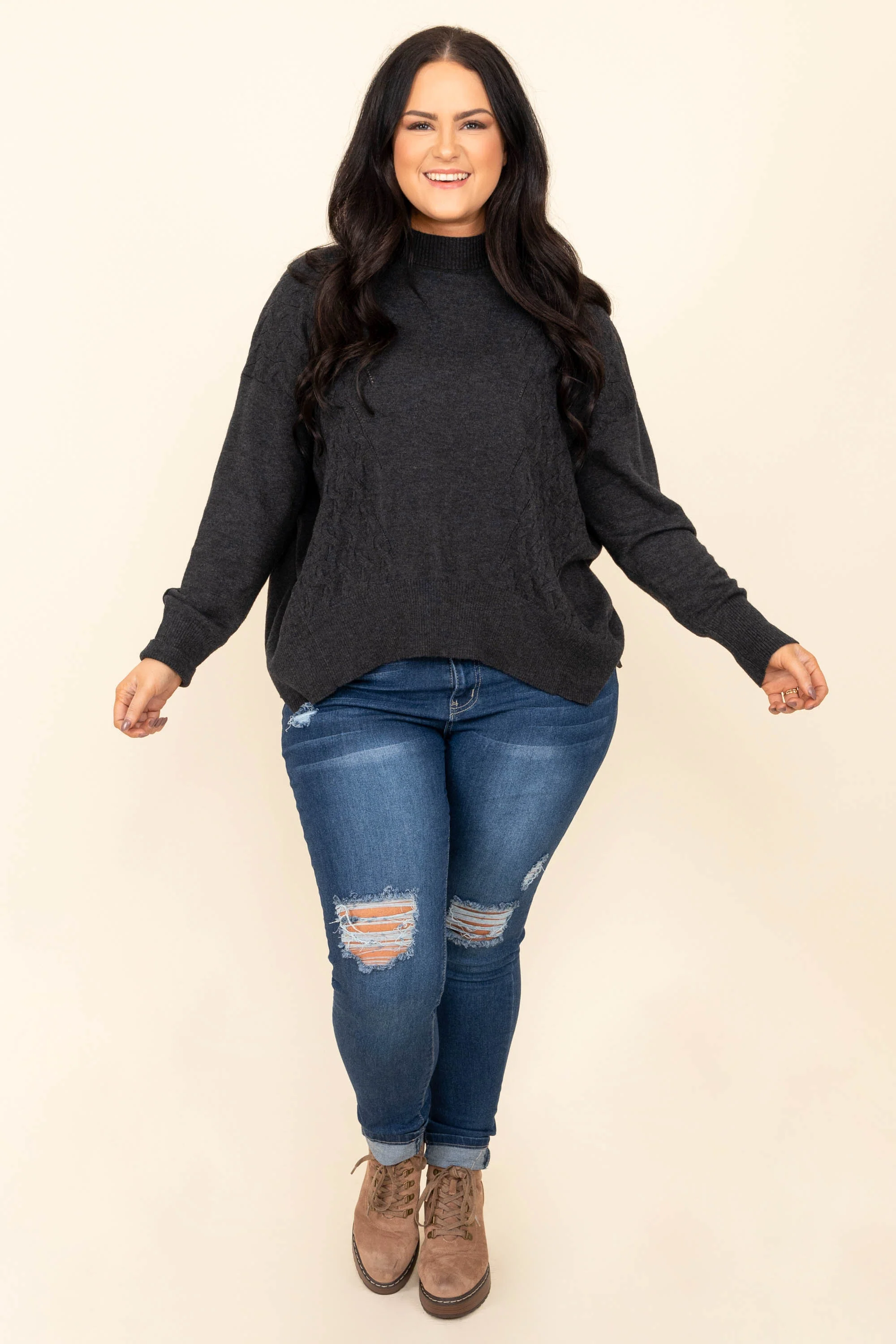 Working Wonders Top, Gray - Giverhouse