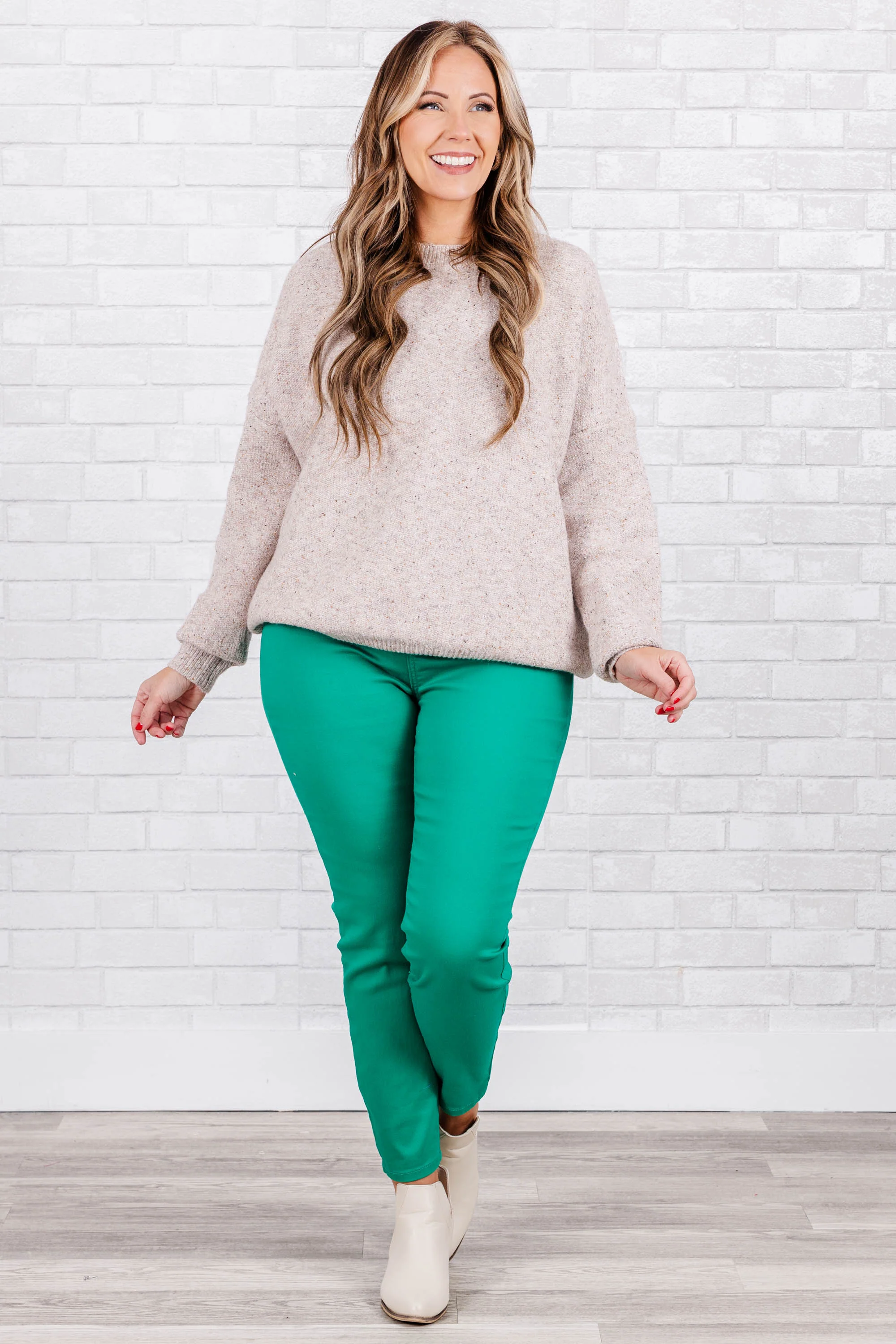 I'm That Girl Jeans, Kelly Green - Giverhouse