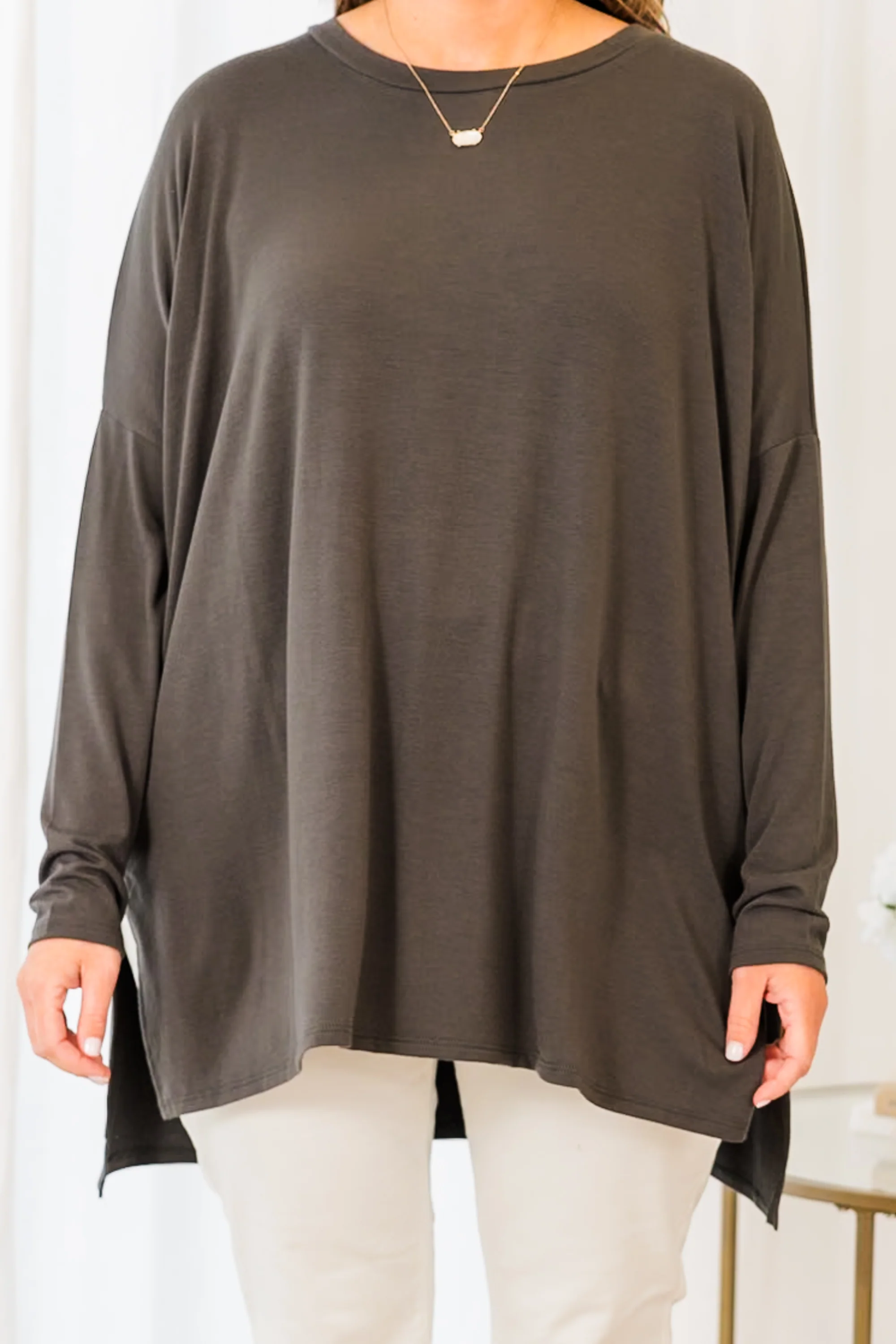 Time Well Spent Top, Ash Grey - Giverhouse