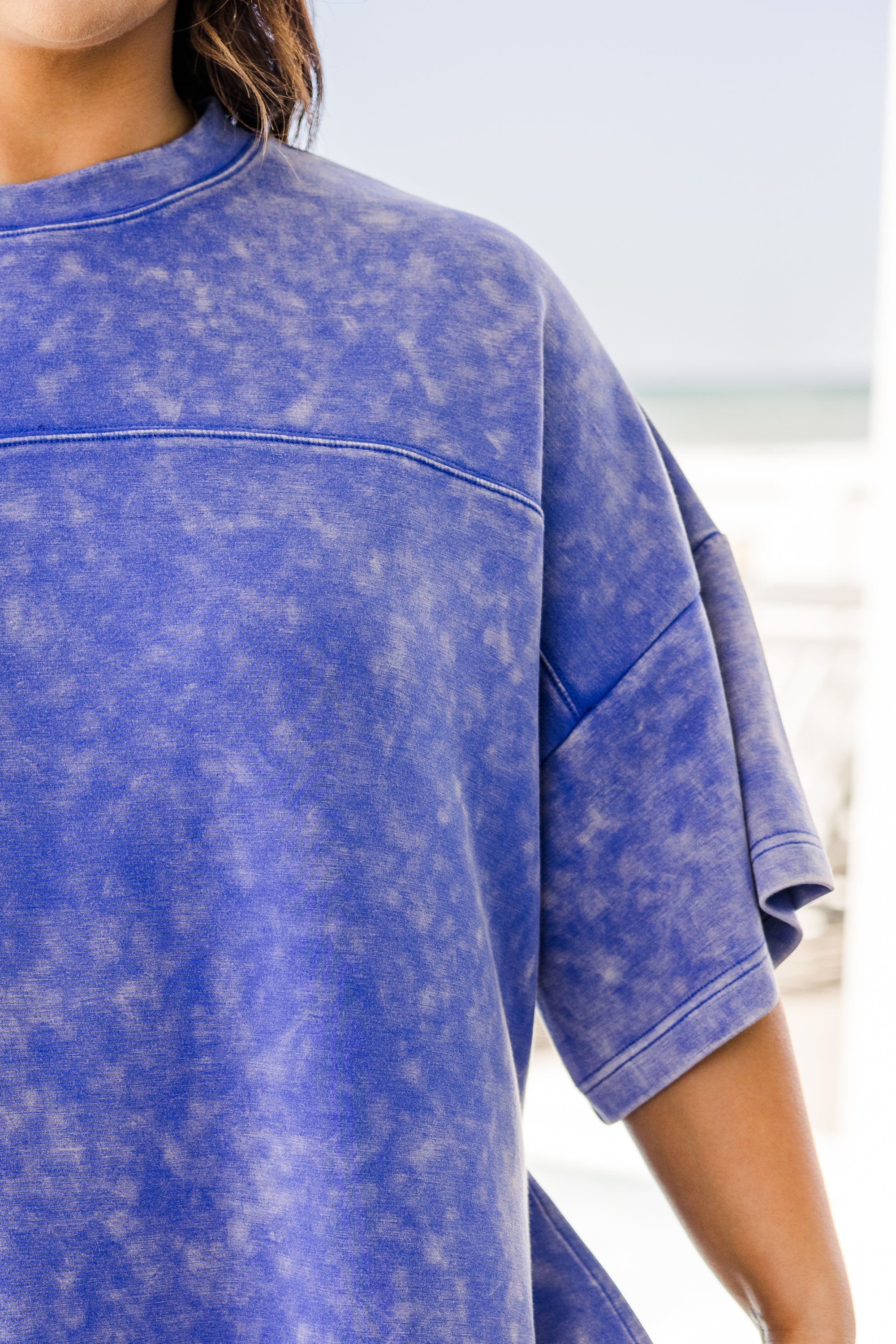 Easygoing Washed Top, Blue - Giverhouse