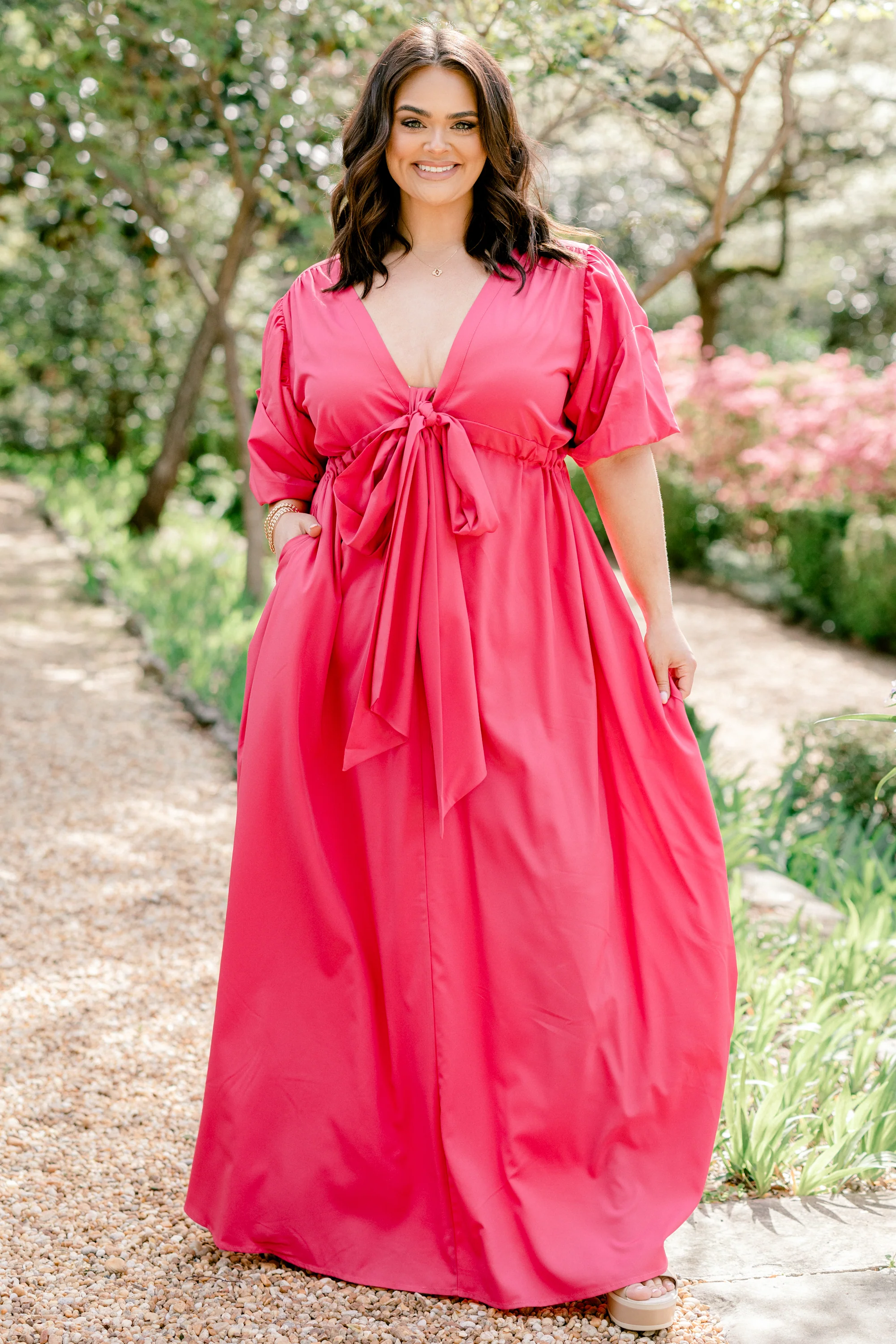Looking At Me Maxi Dress, Fuchsia - Giverhouse