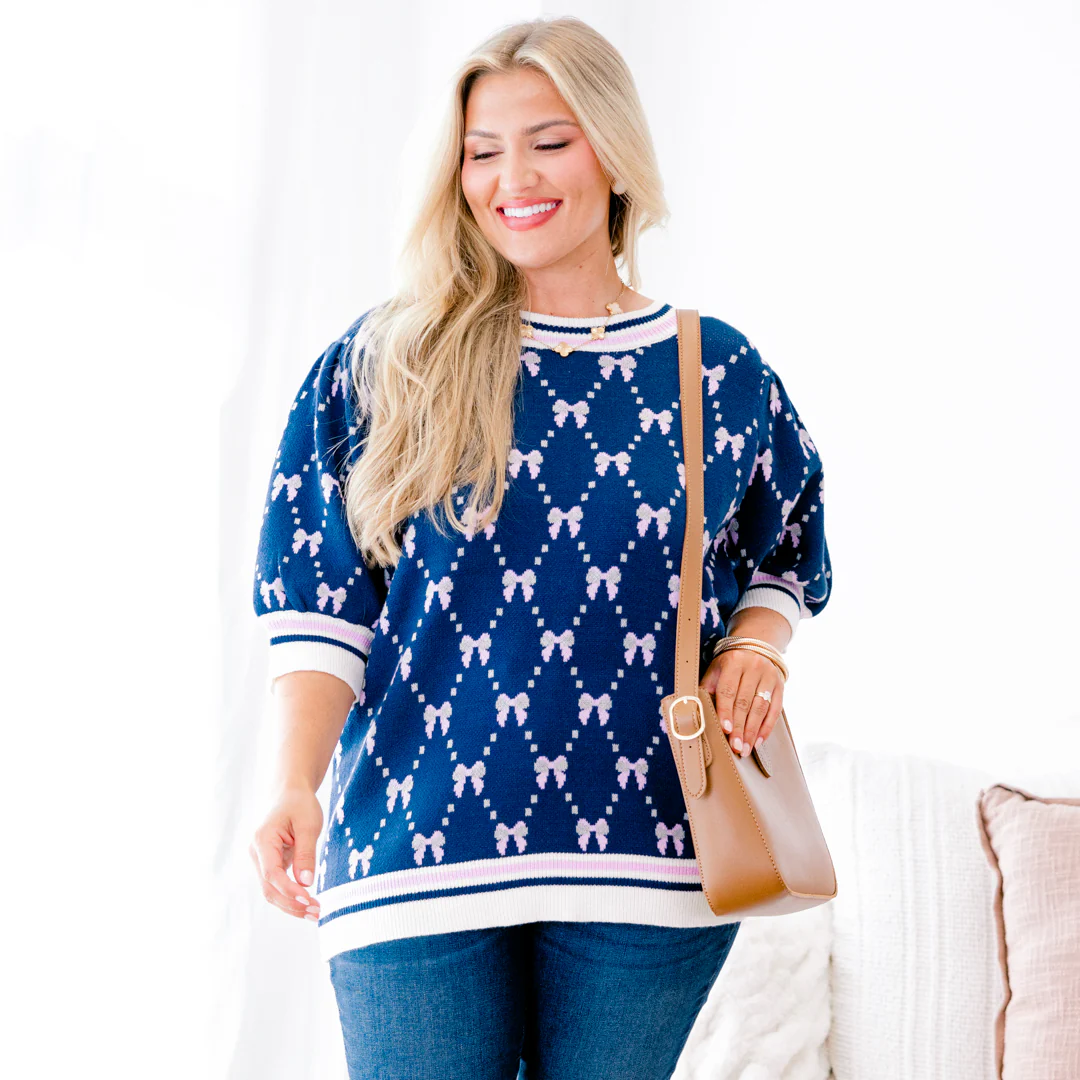 Love And Life Sweater, Navy Blue - Giverhouse